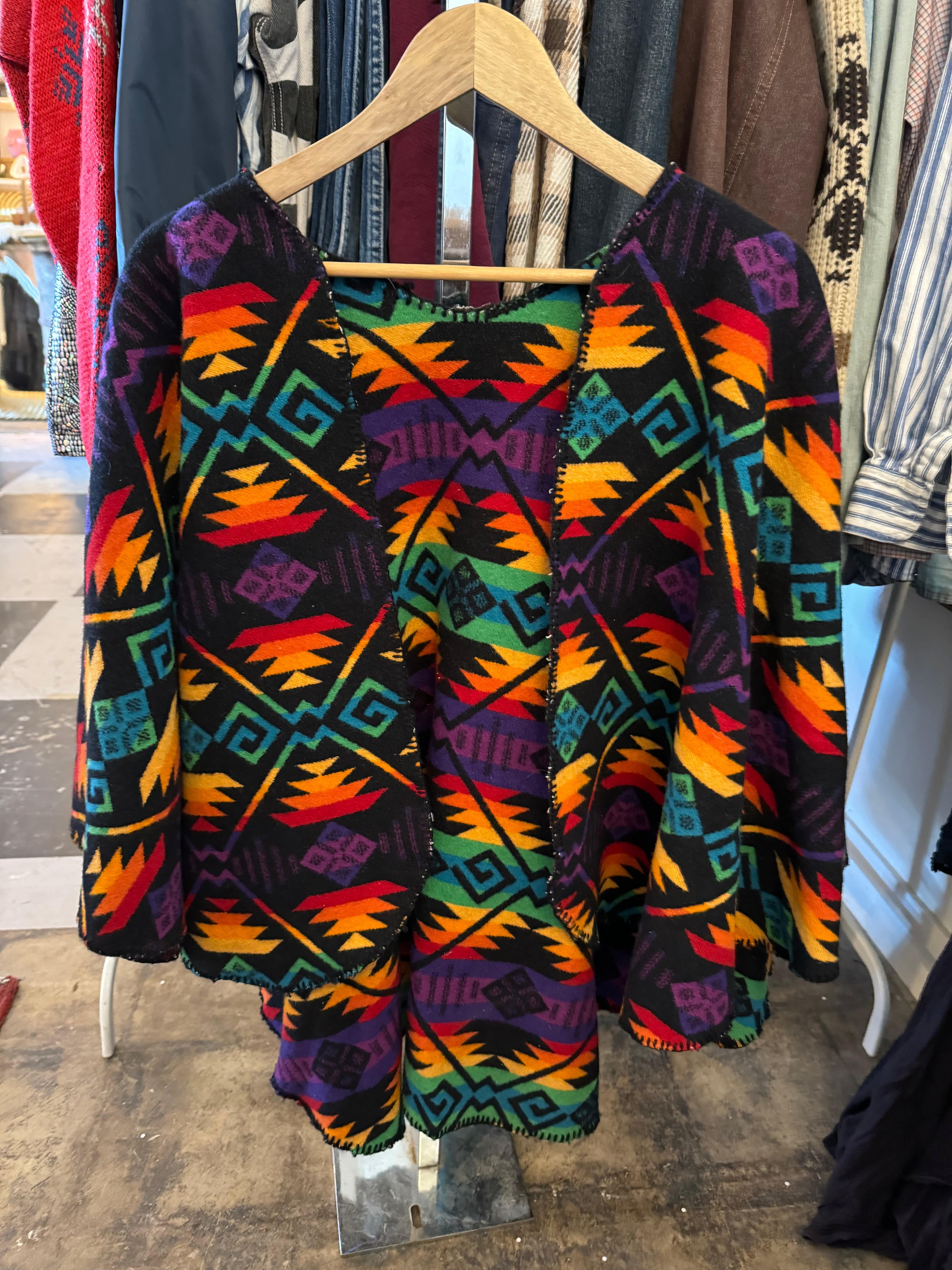 Desert Dreaming Vintage Vintage RARE Rainbow Pendleton Poncho Free Size