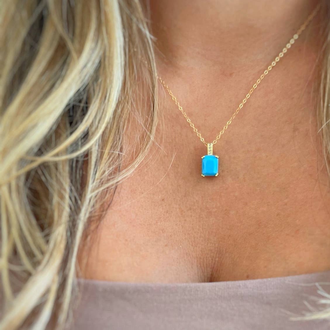 Desert Lux Capri Turquoise Necklace