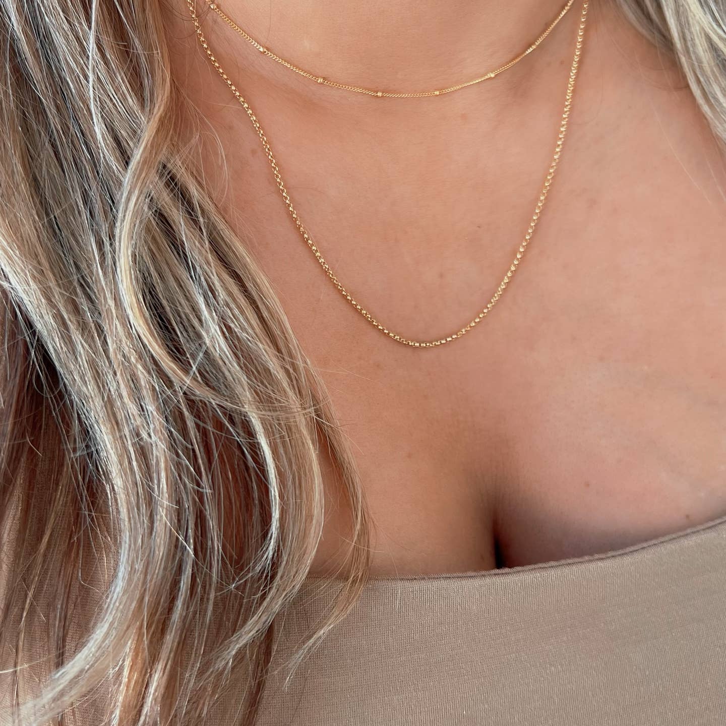 Desert Lux Landis Dainty Rolo Layering Chain Necklace available in Joshua Tree at JT Trading Post