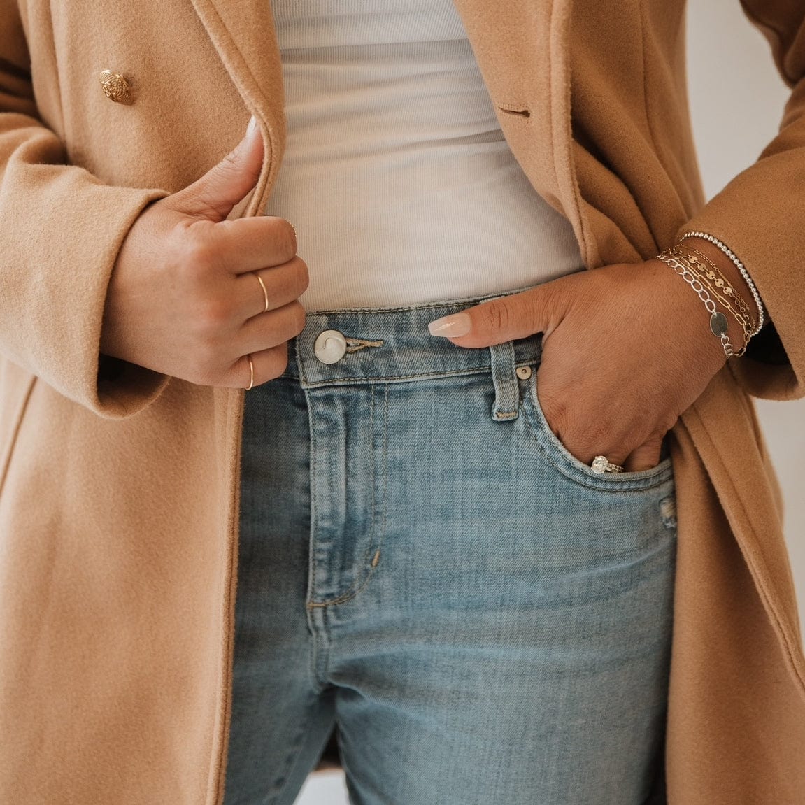 Desert Lux Smooth Stackable Minimalist Simple Rings