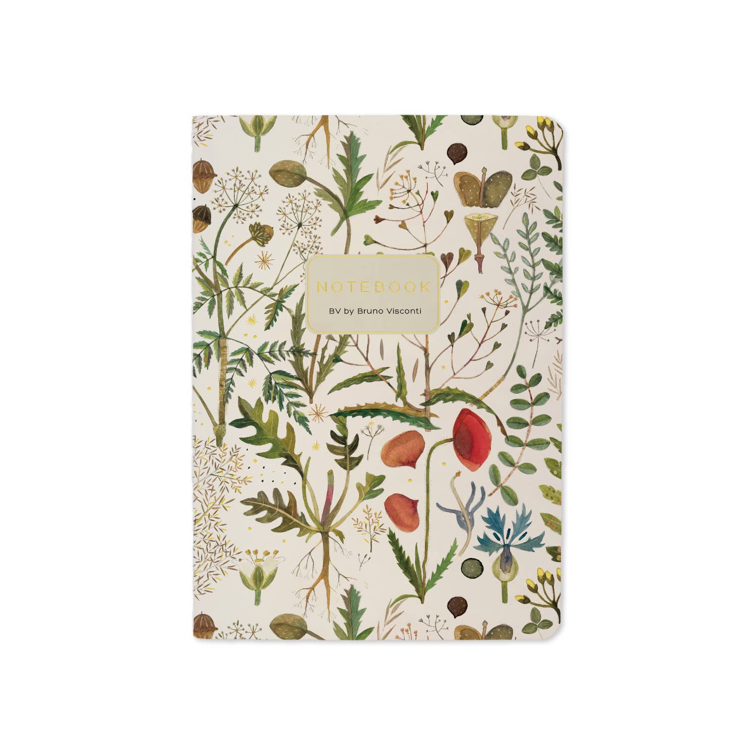 Small Notebook  Greens and Flowers 