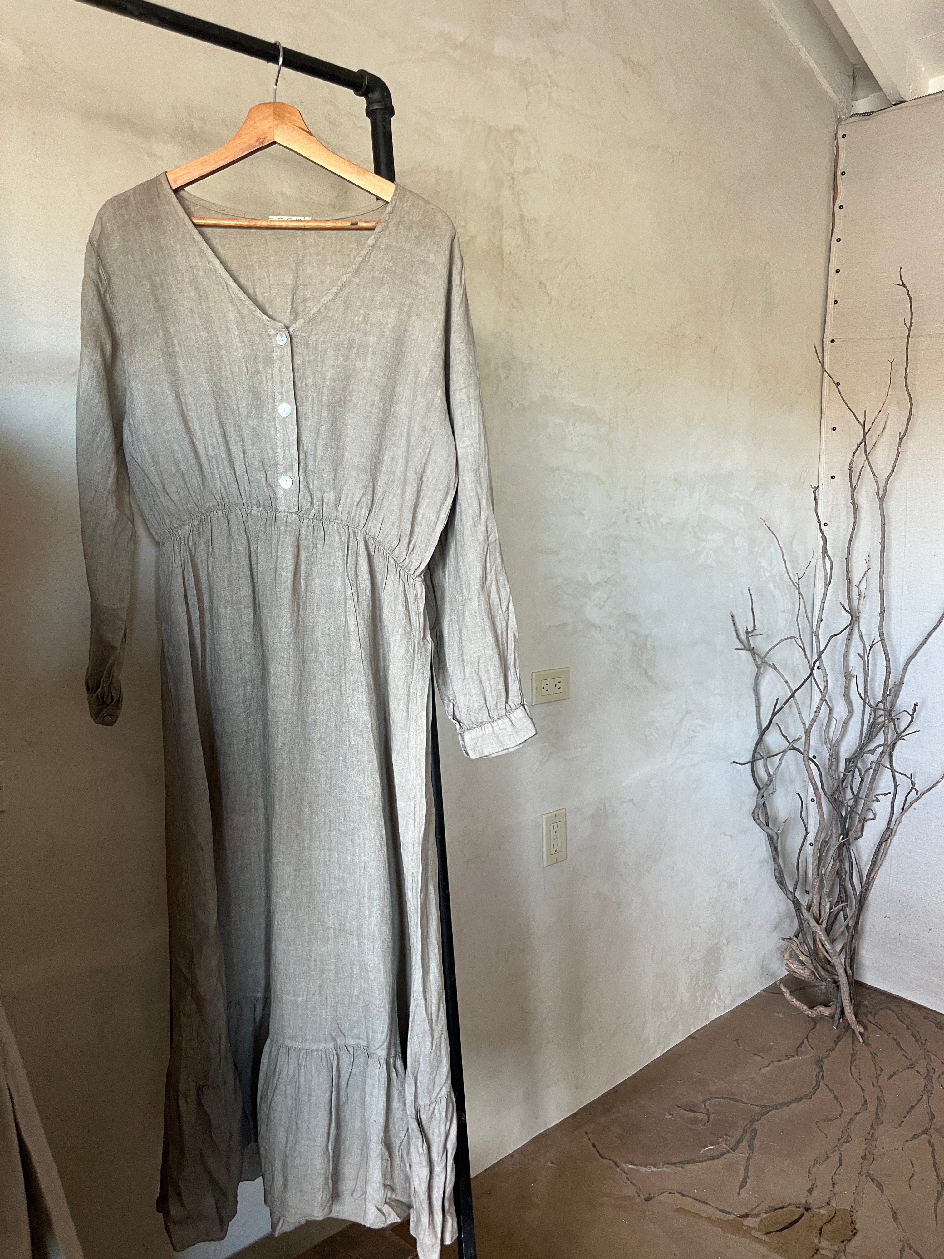 El Duende Linen Prairie Dress