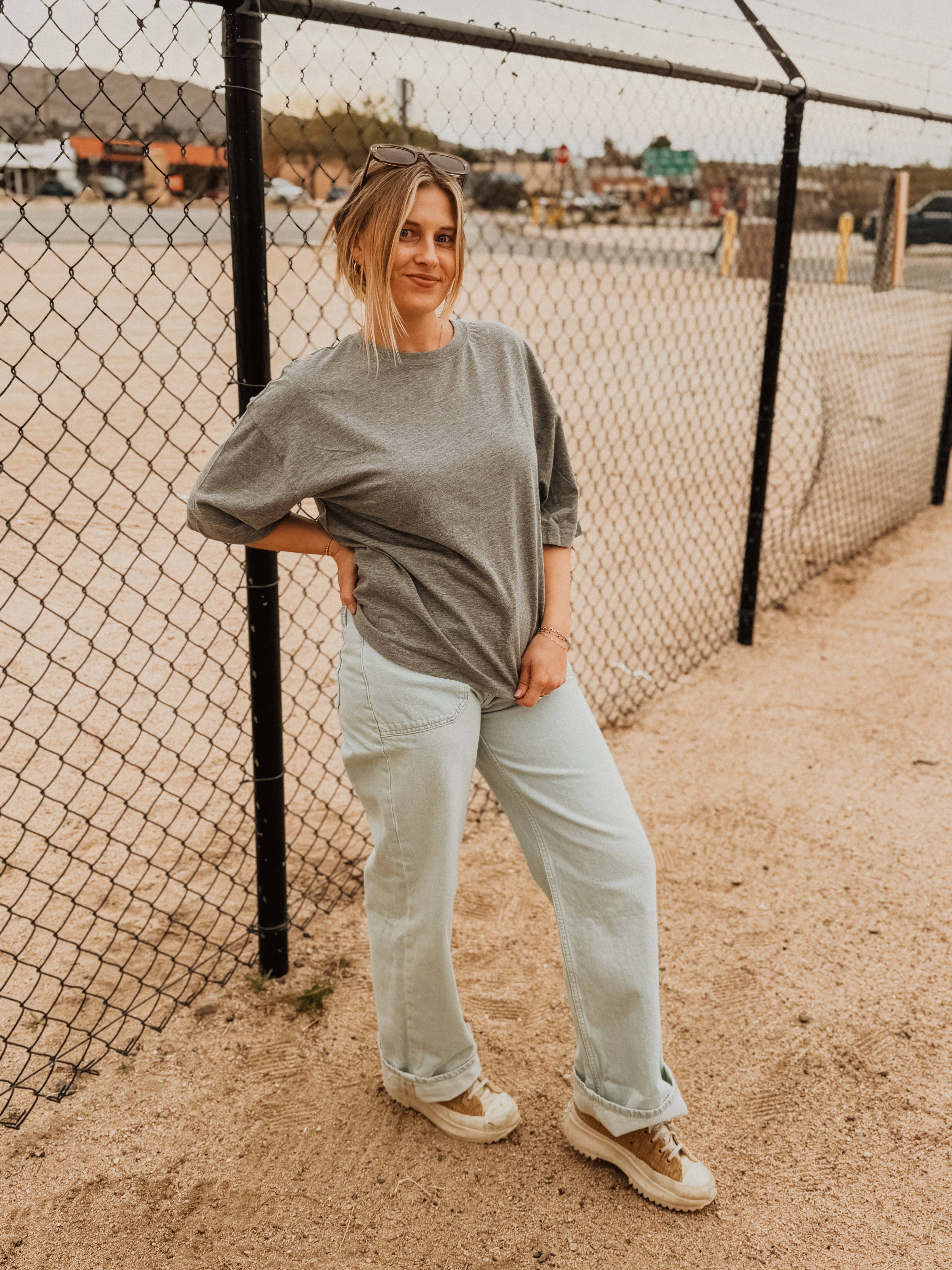 Free People Shirts & Tops Heather Grey / XS Perfect Oversized Tee