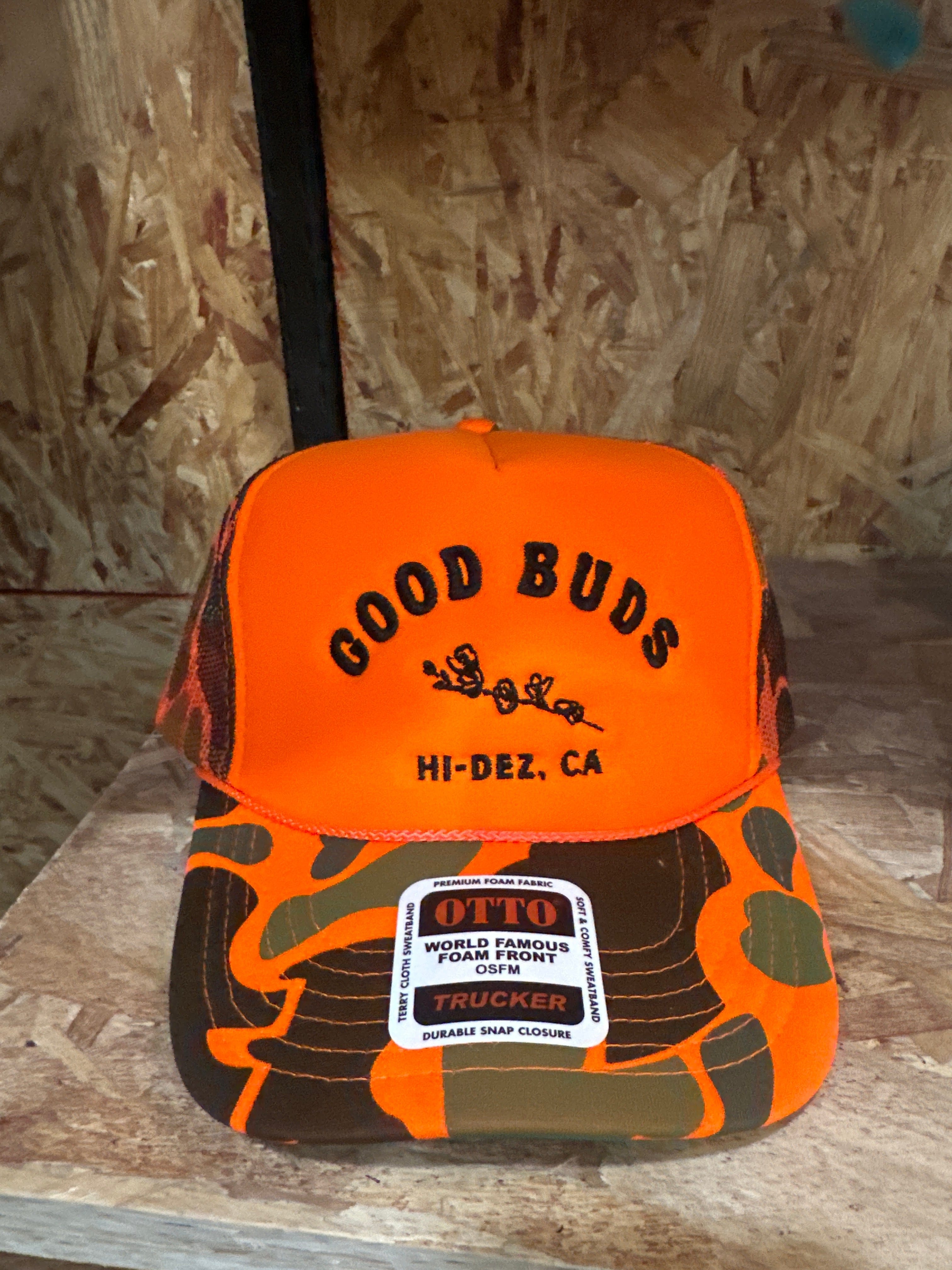 Good Buds Floral Hi-Dez Camo Trucker Hat available in Joshua Tree at JT Trading Post