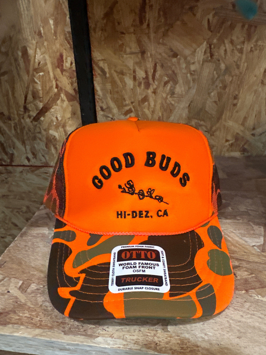 Good Buds Floral Hi-Dez Camo Trucker Hat available in Joshua Tree at JT Trading Post