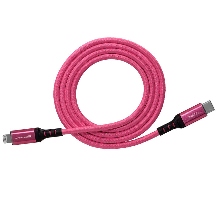 iJustine pink lightning cable for iPhone charging & sync (1 meter/3.3ft)