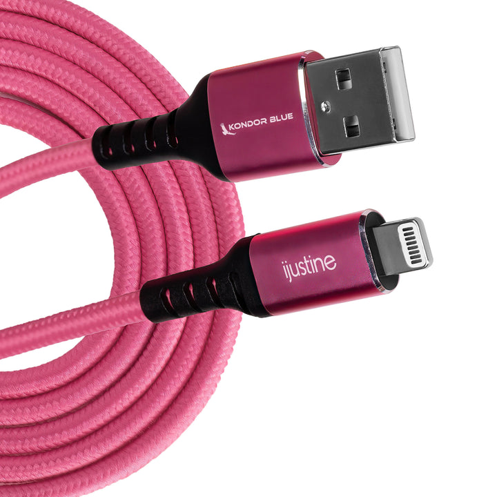 iJustine pink lightning cable for iPhone charging & sync (1 meter/3.3ft)