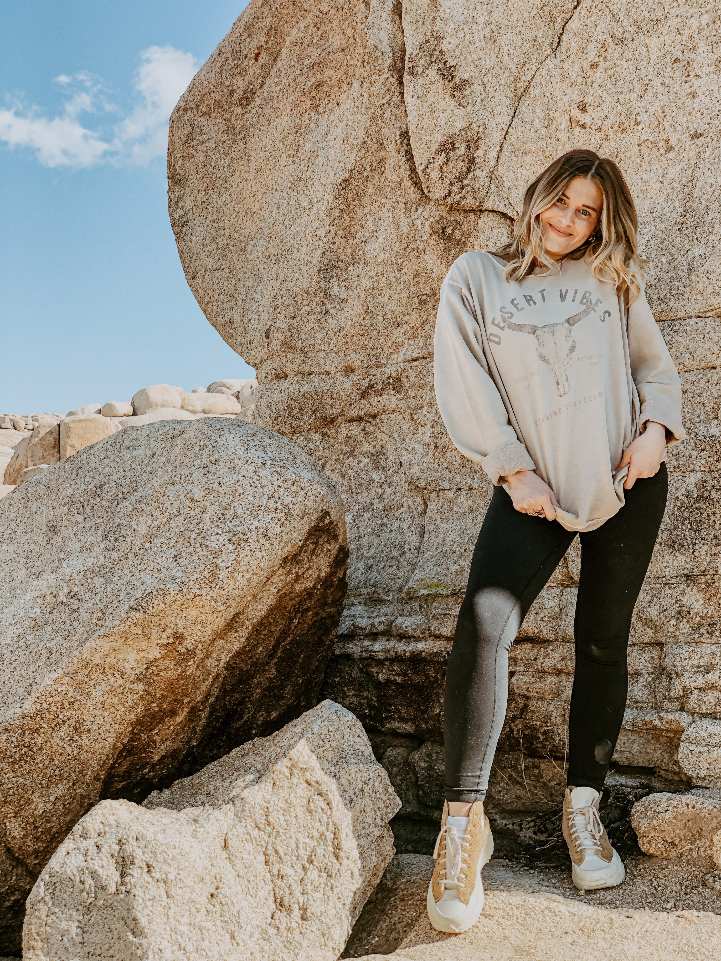 Roaming Desert Vibes Sweatshirt - Roaming Travelers Joshua Tree, California