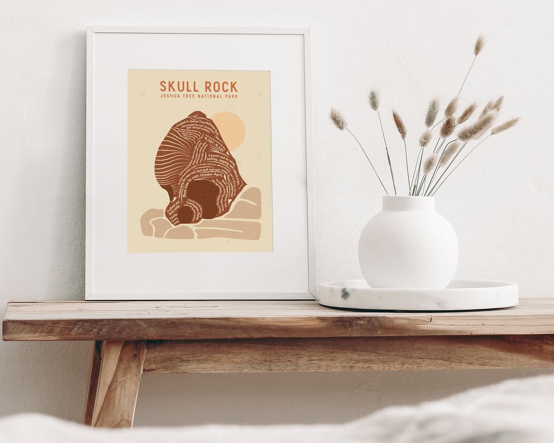 Amandalee Designs Skull Rock Art Print available in Joshua Tree at JT Trading Post