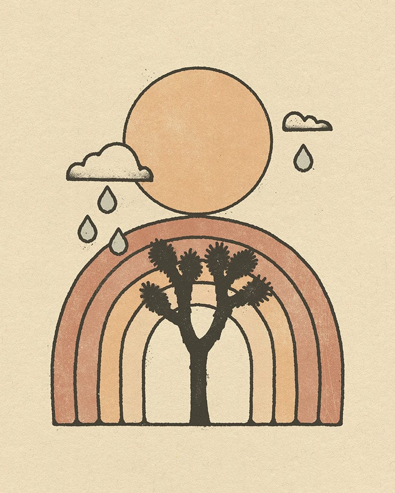 Amber Morgan Rainbow Over Joshua Tree Print available in Joshua Tree at JT Trading Post