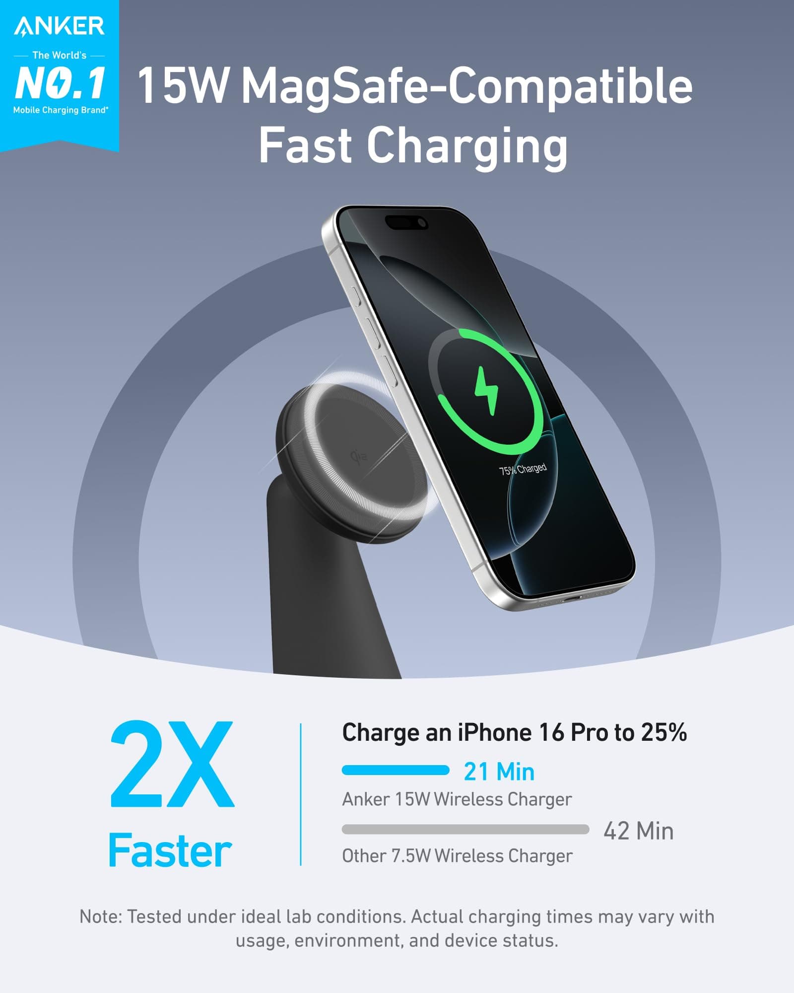 Anker Anker MagGo Wireless Charger (2-in-1, Dock Stand) with USB-C Cable BOA available in Joshua Tree at JT Trading Post