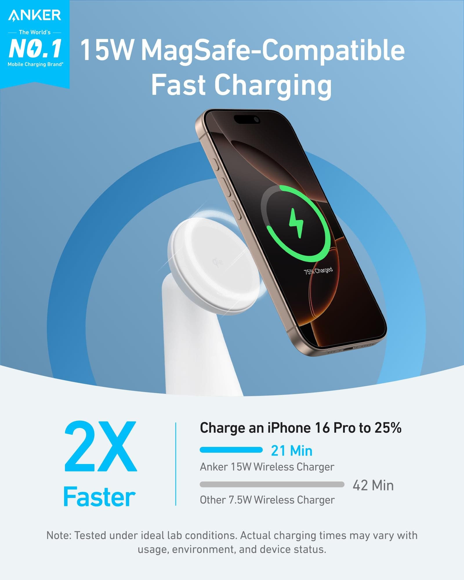 Anker Anker MagGo Wireless Charger (2-in-1, Dock Stand) with USB-C Cable BOA available in Joshua Tree at JT Trading Post