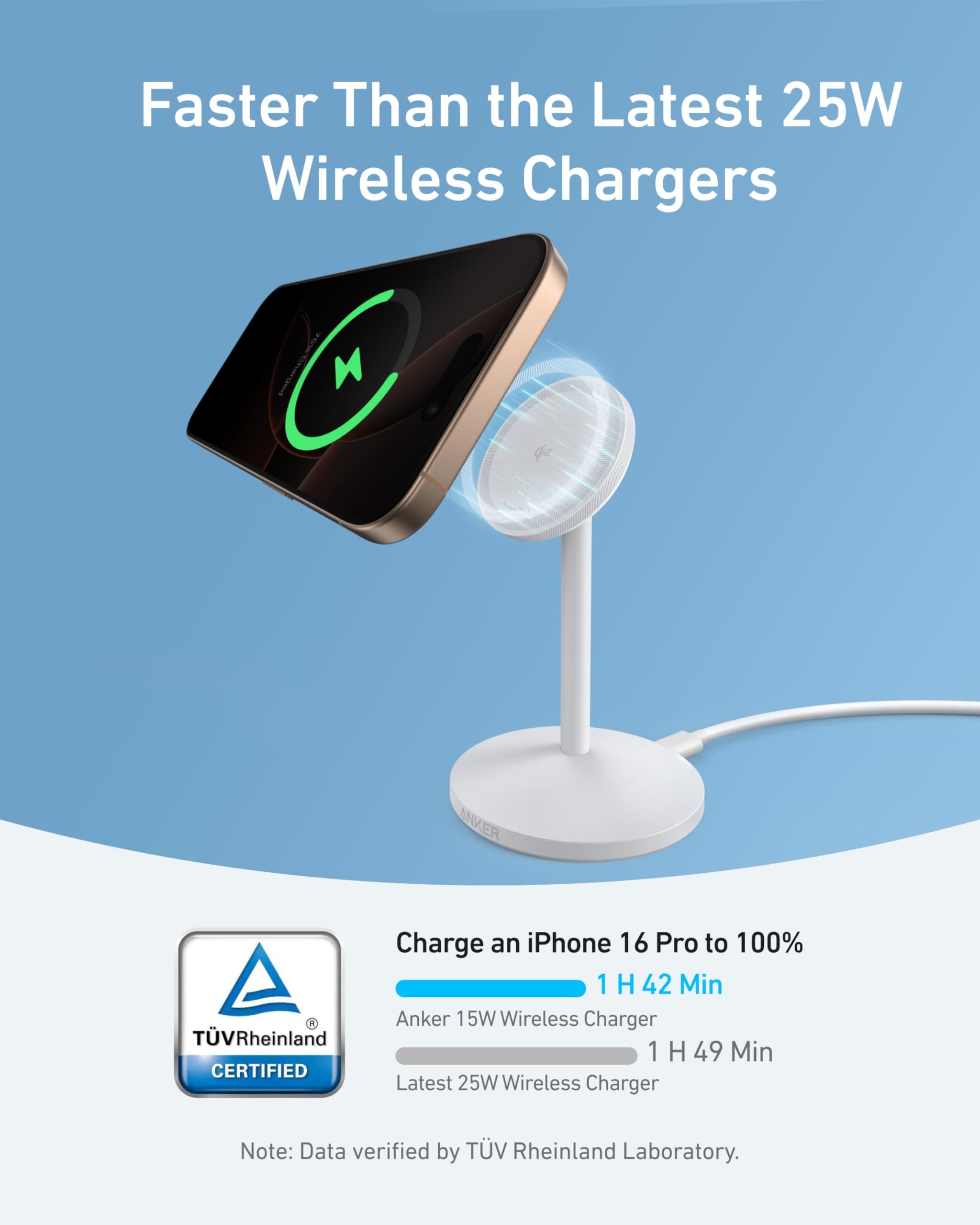 Anker Anker MagGo Wireless Charger (Stand) with Adapter and Cable BOA available in Joshua Tree at JT Trading Post
