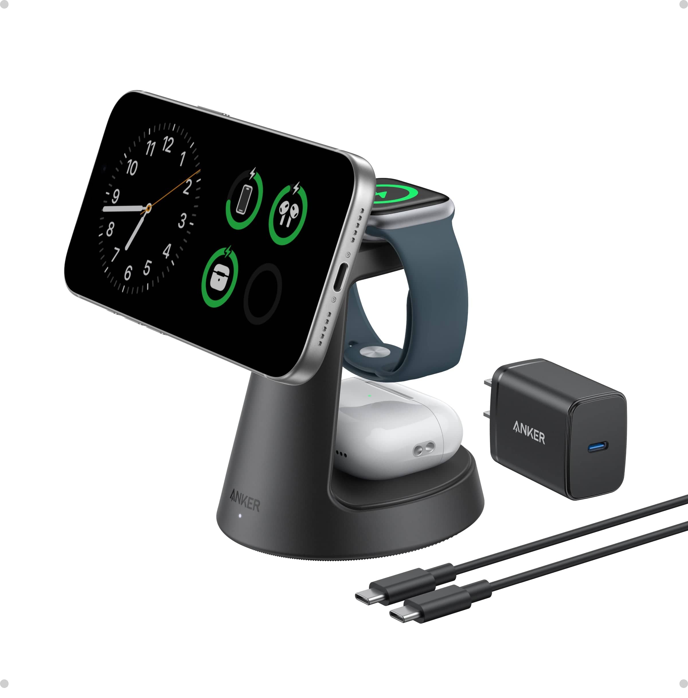 Anker Anker MagGo Wireless Charging Station (3-in-1, Dock Stand) available in Joshua Tree at JT Trading Post