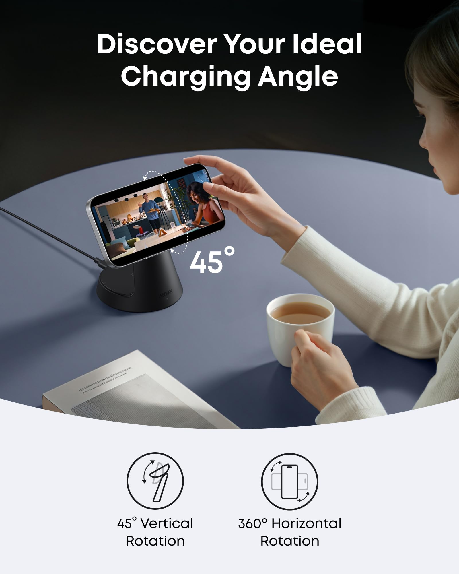 Anker Anker MagGo Wireless Charging Station (3-in-1, Dock Stand) available in Joshua Tree at JT Trading Post
