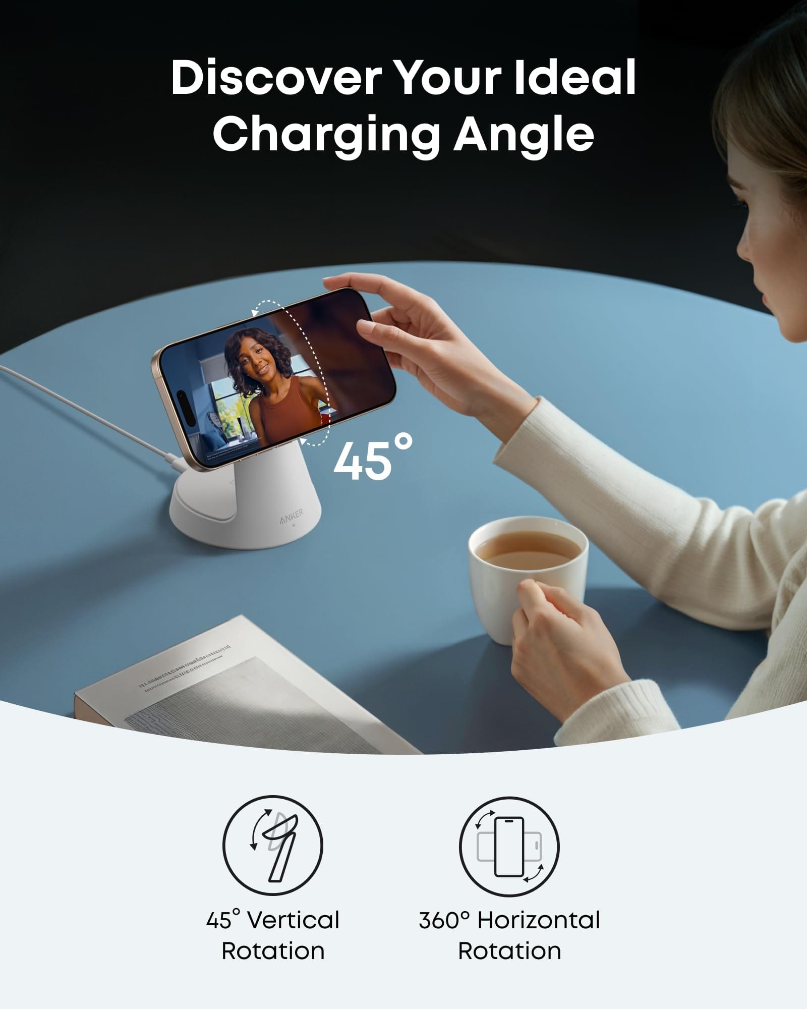Anker Anker MagGo Wireless Charging Station (3-in-1, Dock Stand) available in Joshua Tree at JT Trading Post