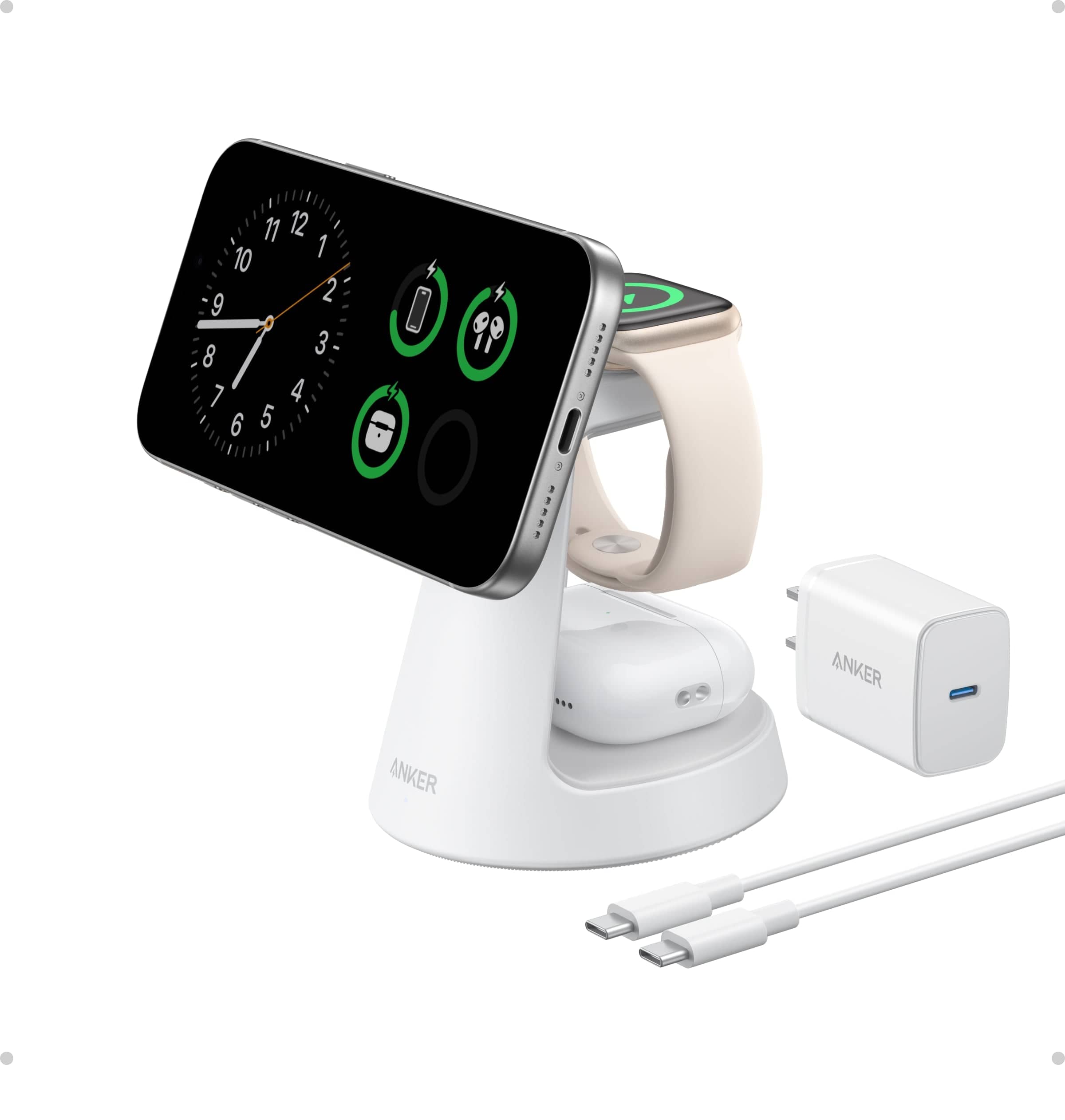 Anker Anker MagGo Wireless Charging Station (3-in-1, Dock Stand) available in Joshua Tree at JT Trading Post