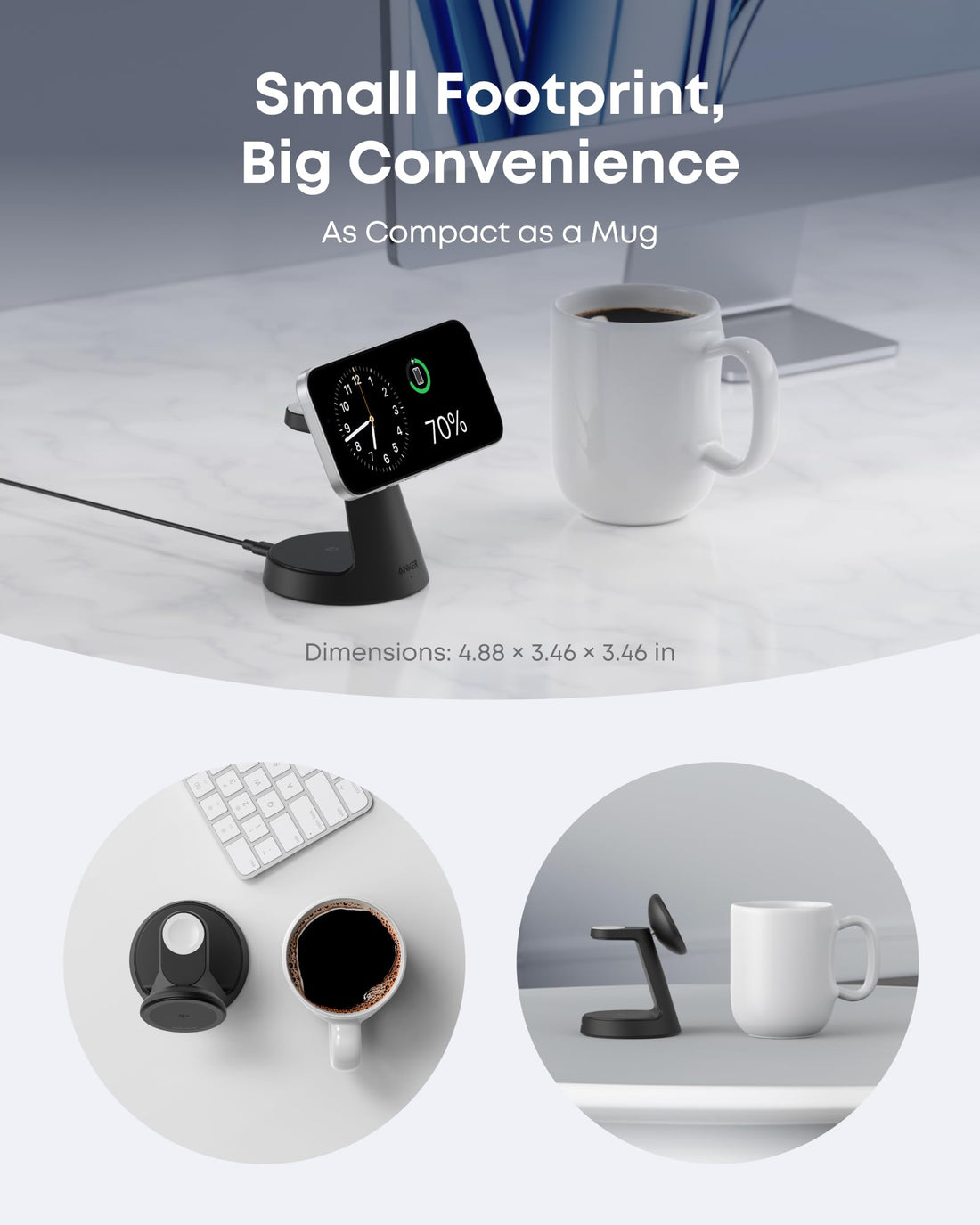 Anker Anker MagGo Wireless Charging Station (3-in-1, Dock Stand) available in Joshua Tree at JT Trading Post
