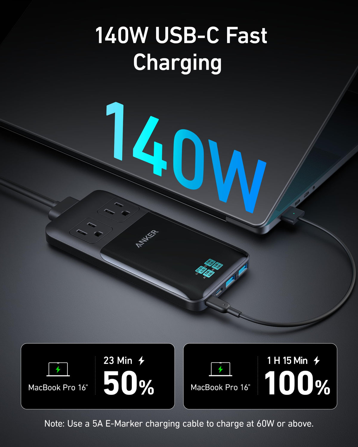 Anker Anker Prime 6-in-1 Charging Station (140W) available in Joshua Tree at JT Trading Post