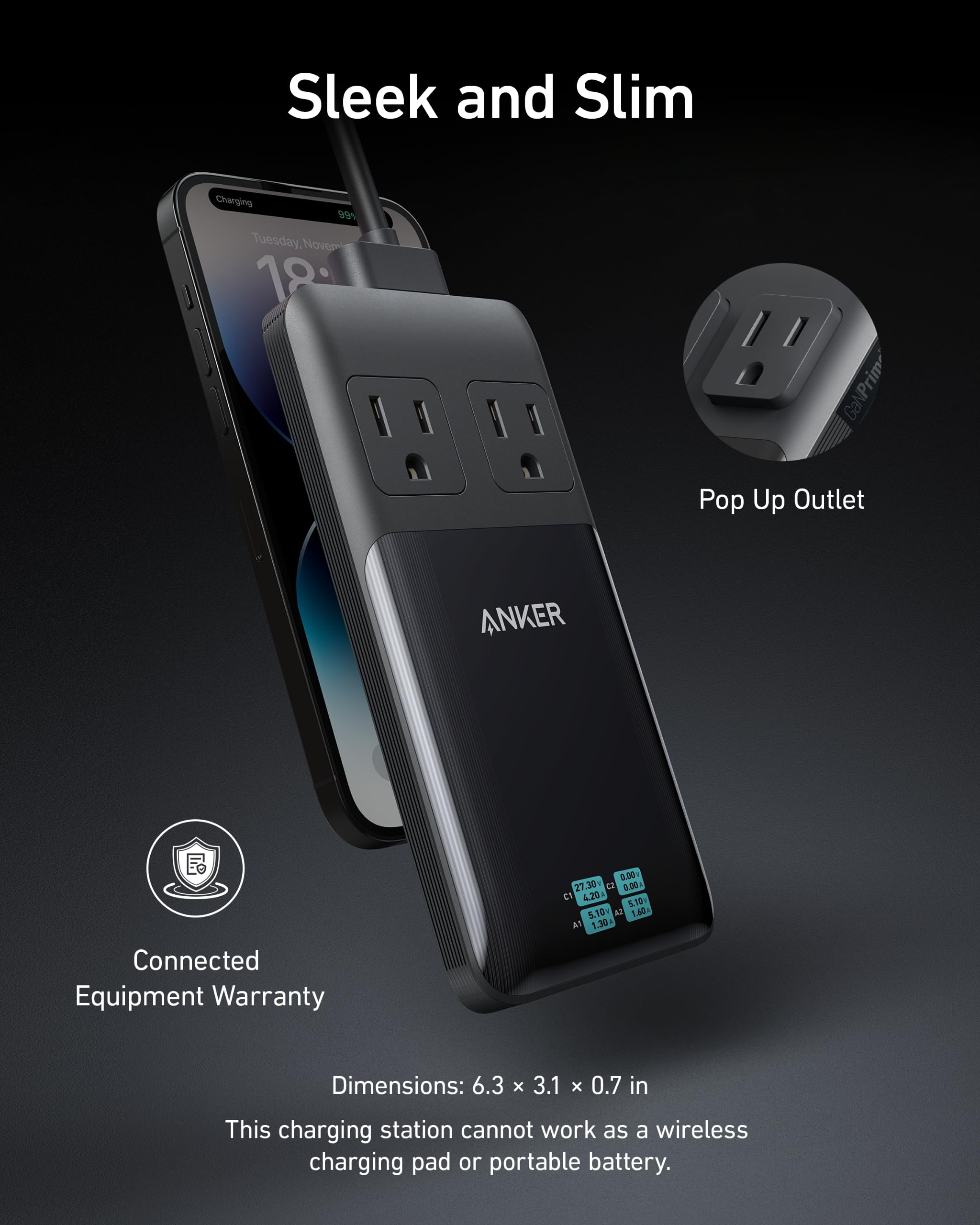 Anker Anker Prime 6-in-1 Charging Station (140W) available in Joshua Tree at JT Trading Post