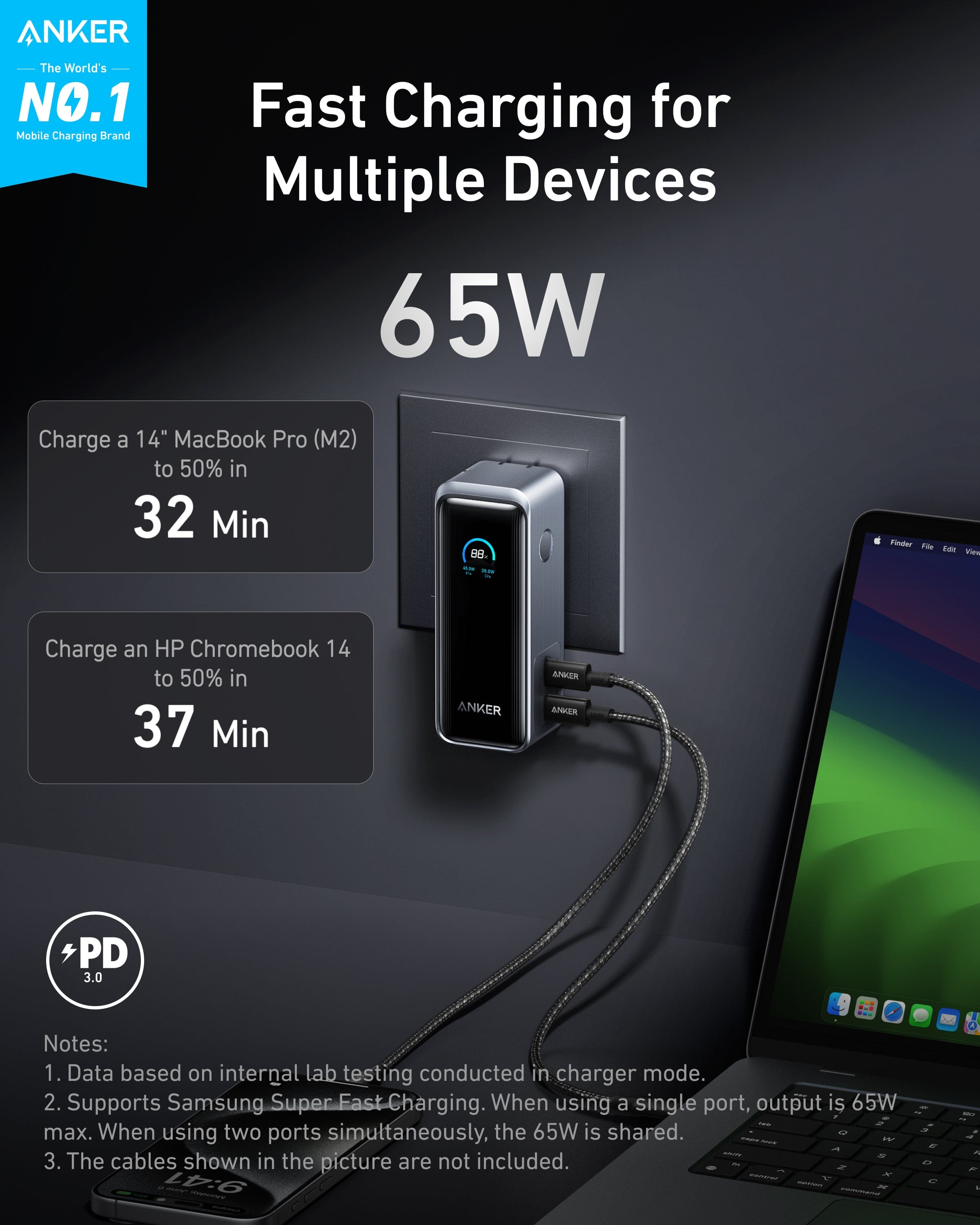 Anker Anker Prime Power Bank (9.6K, 65W, Fusion) available in Joshua Tree at JT Trading Post