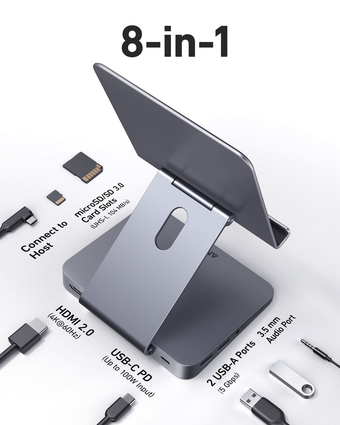 Anker Anker <b>551</b> USB-C Hub (8-in-1, Tablet Stand) available in Joshua Tree at JT Trading Post