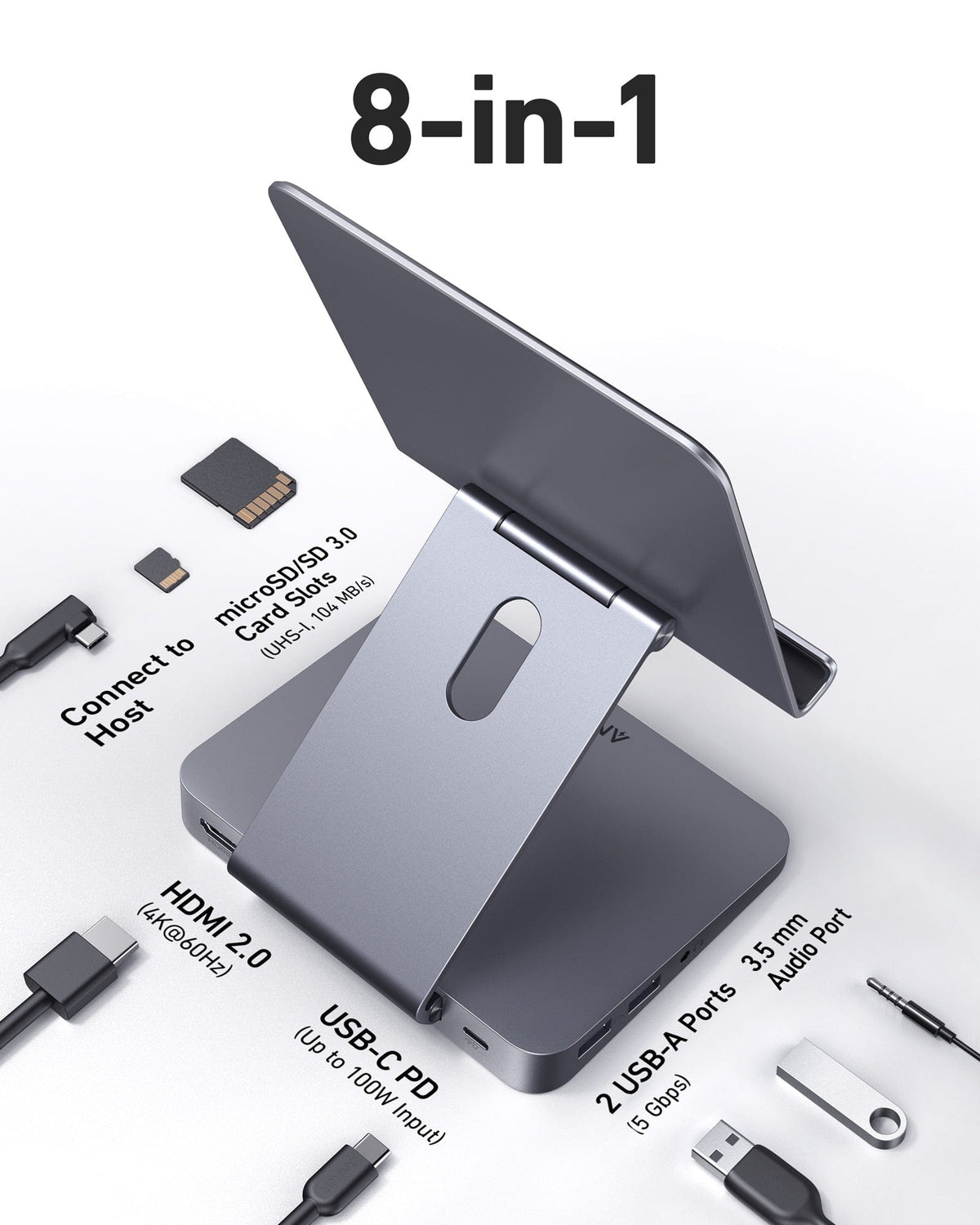 Anker Anker <b>551</b> USB-C Hub (8-in-1, Tablet Stand) available in Joshua Tree at JT Trading Post