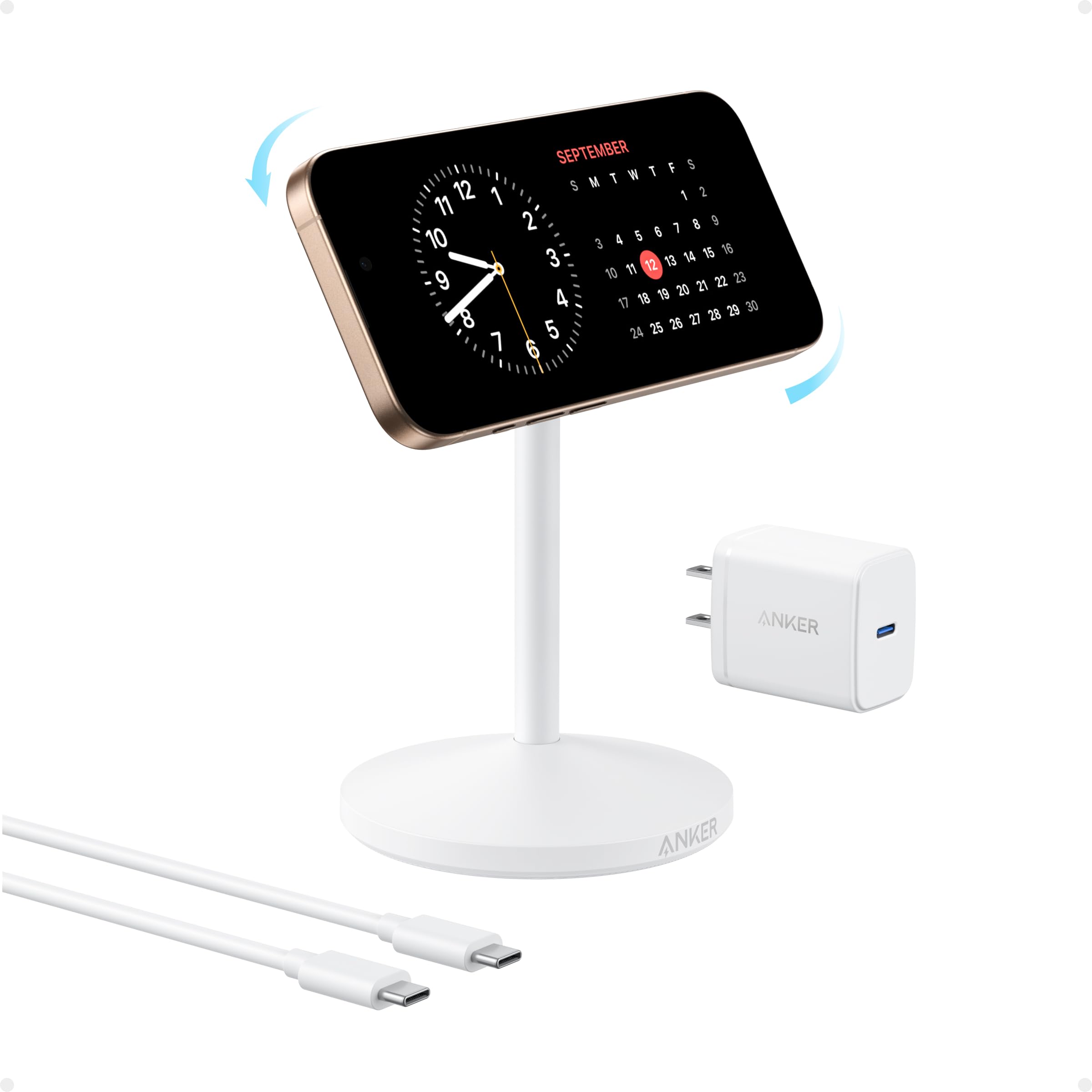 Anker Anker MagGo Wireless Charger (Stand) with Adapter and Cable BOA available in Joshua Tree at JT Trading Post
