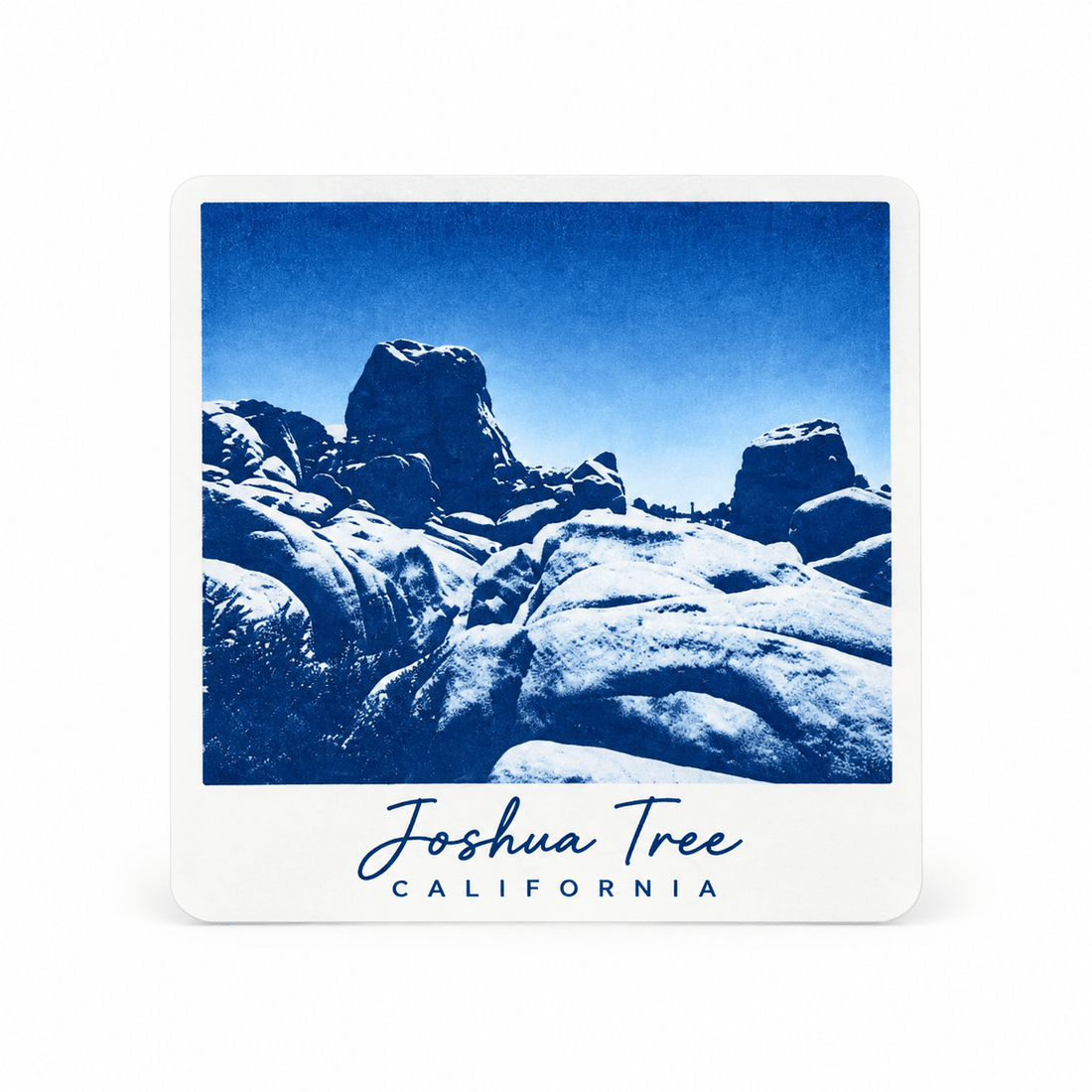 August Sun Boulders Polaroid | Sticker available in Joshua Tree at JT Trading Post