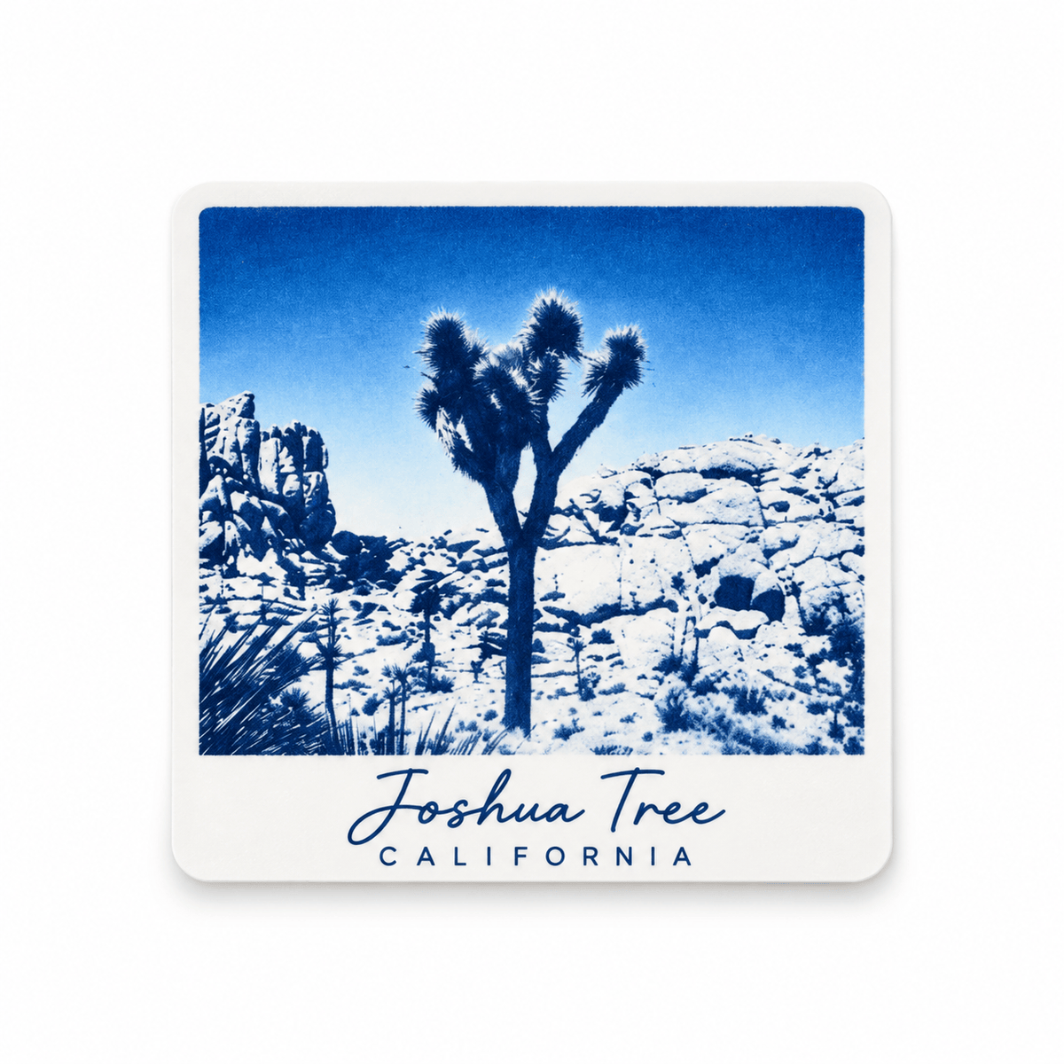 August Sun Joshua Tree Silhouette Polaroid | Sticker available in Joshua Tree at JT Trading Post