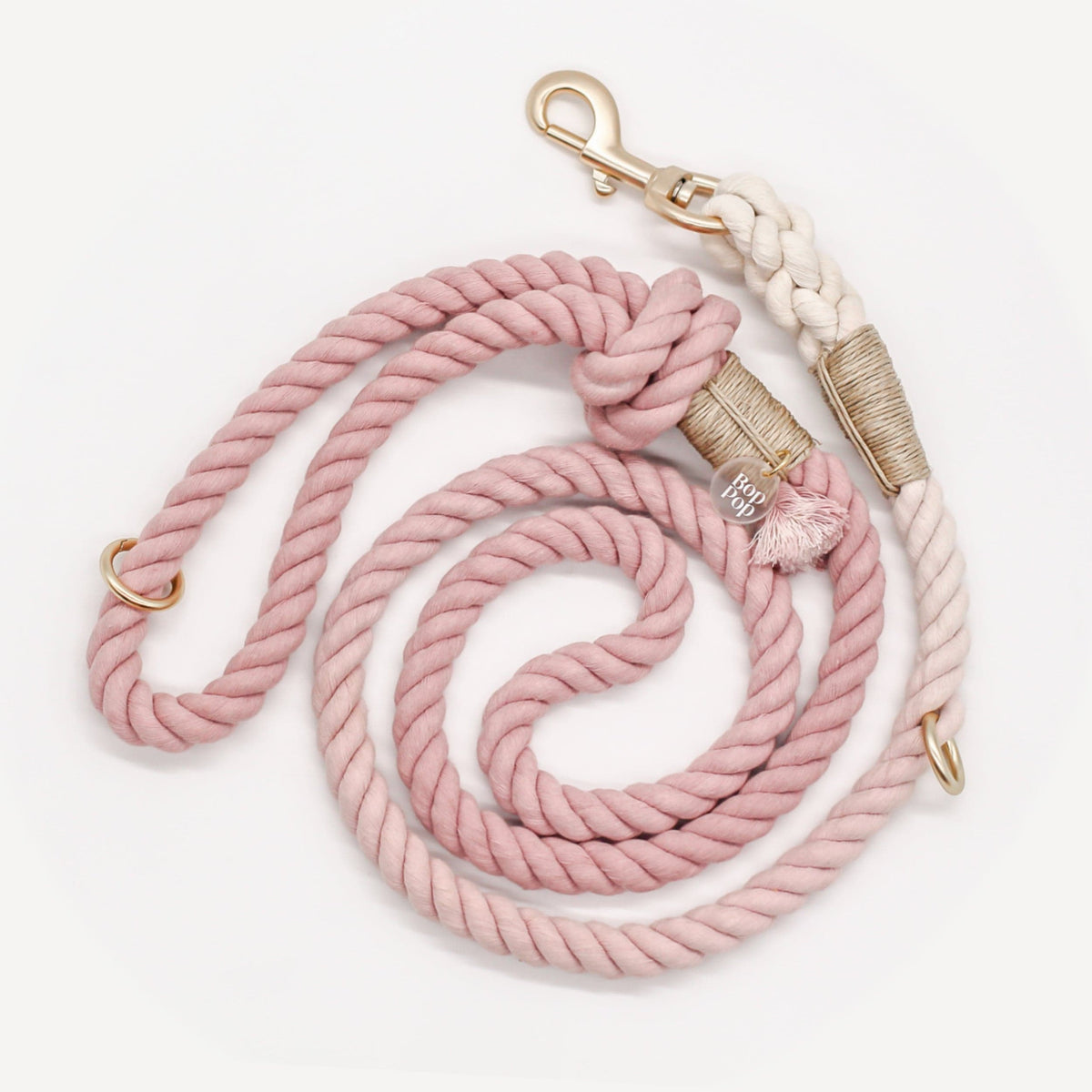 Bop Pop Pets Cotton Rope Leash Ombre Pastel |Cloudberry Pink available in Joshua Tree at JT Trading Post