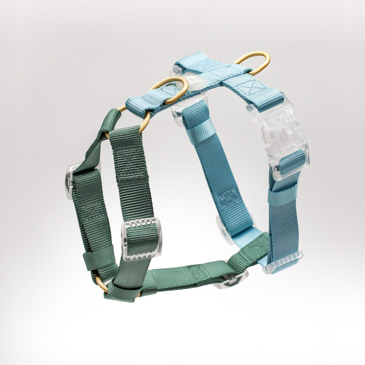 Bop Pop Pets Dog Harness in Green Sky Blue Straps | Hunter Sky available in Joshua Tree at JT Trading Post