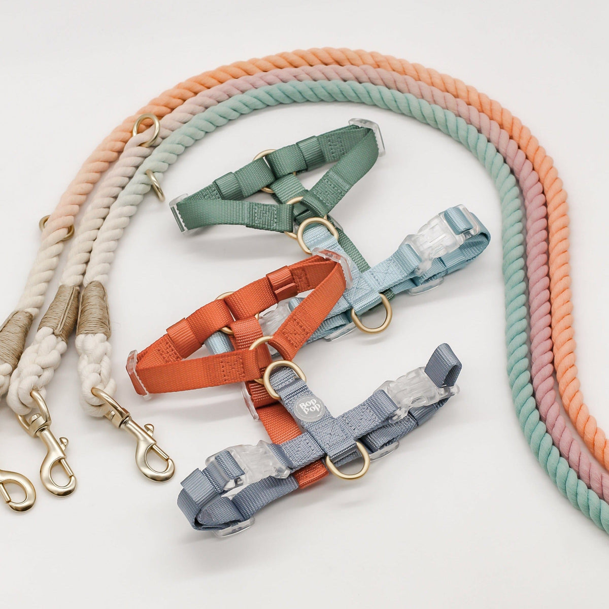 Bop Pop Pets Dog Harness in Orange Blue Straps | Desert Dawn available in Joshua Tree at JT Trading Post
