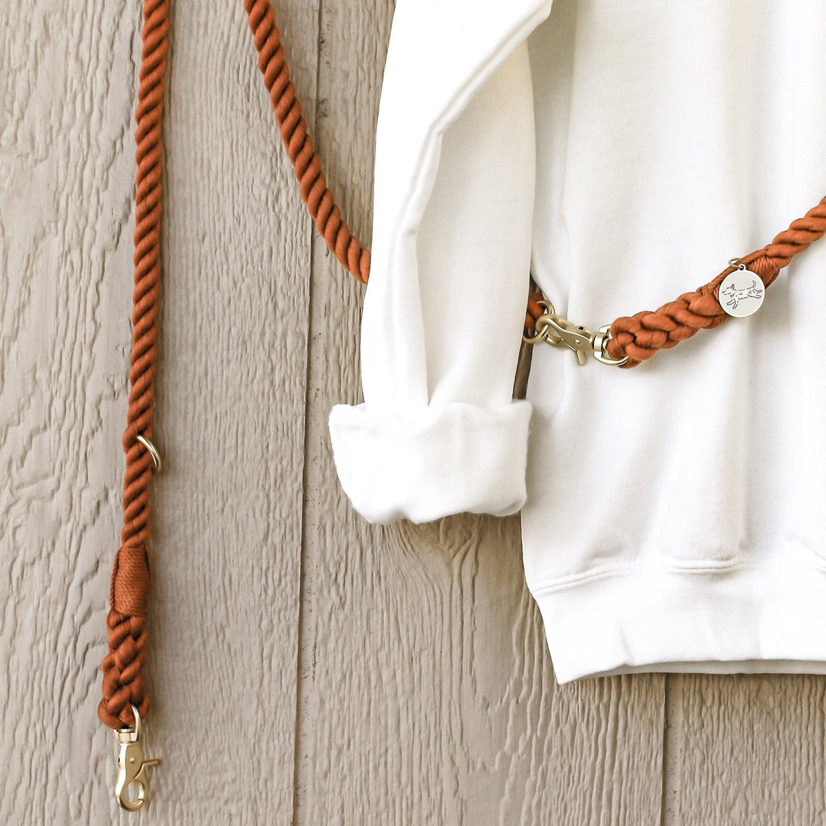 Bop Pop Pets Hands-Free Rope Leash | Desert Clay available in Joshua Tree at JT Trading Post