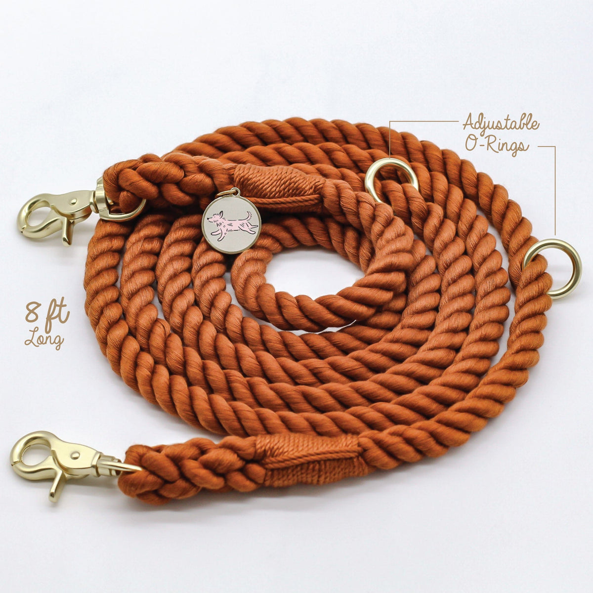 Bop Pop Pets Hands-Free Rope Leash | Desert Clay available in Joshua Tree at JT Trading Post