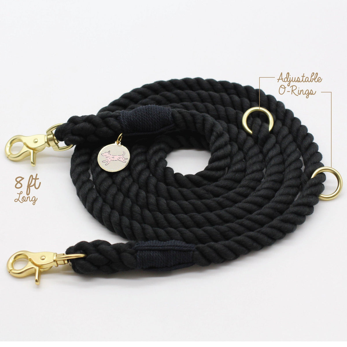 Bop Pop Pets Hands-Free Rope Leash | Onyx available in Joshua Tree at JT Trading Post