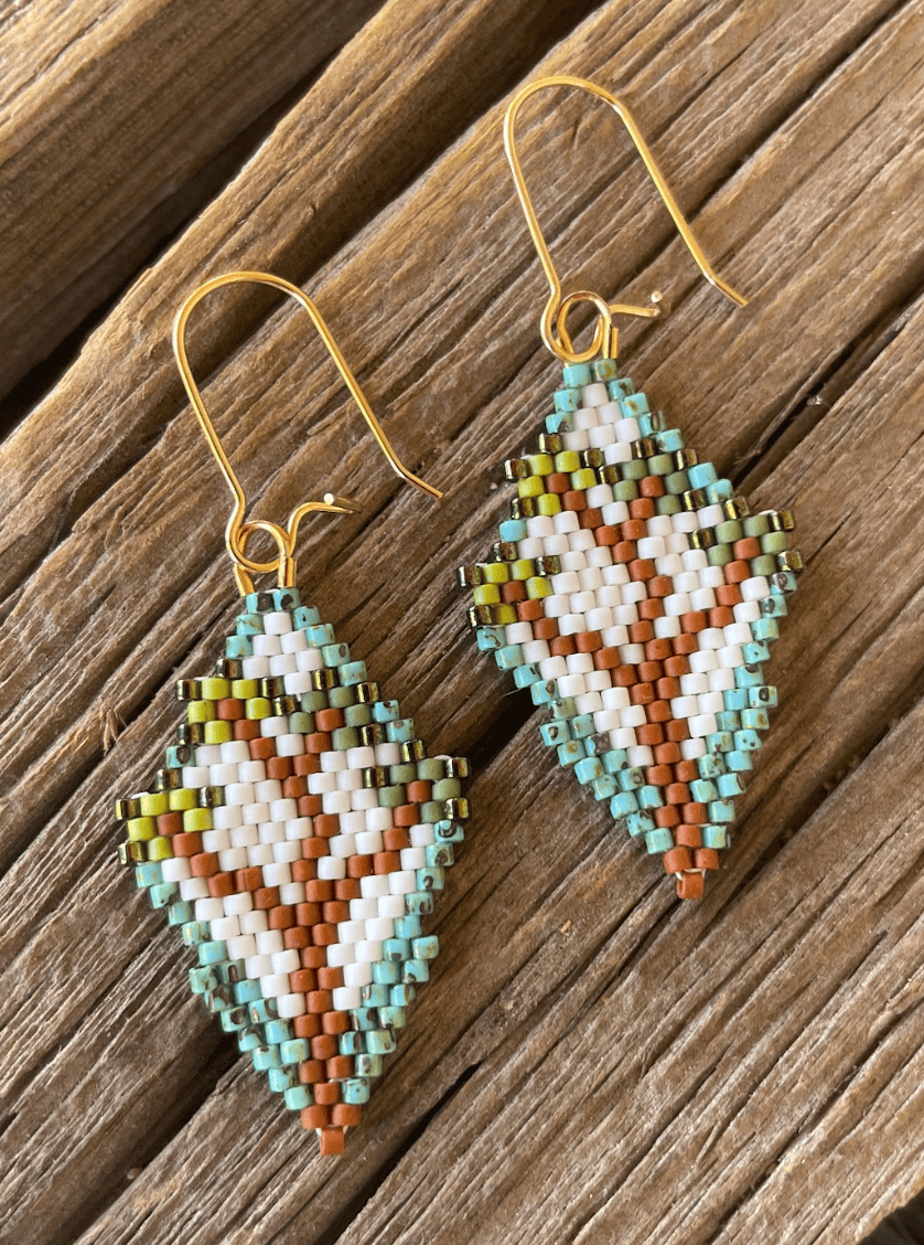 Calinnessee Designs Beaded Large Joshua Trees Turquoise available in Joshua Tree at JT Trading Post
