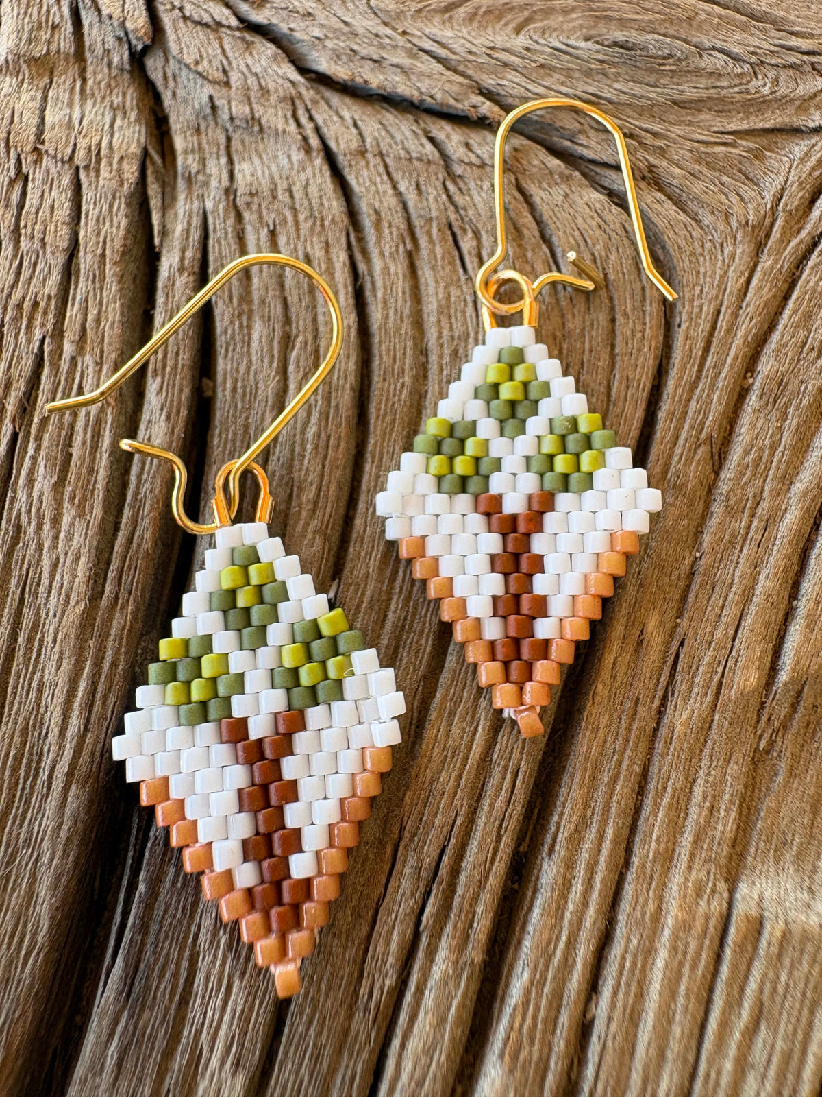 Calinnessee Designs Joshua Tree Beaded Earrings | S Cedar available in Joshua Tree at JT Trading Post