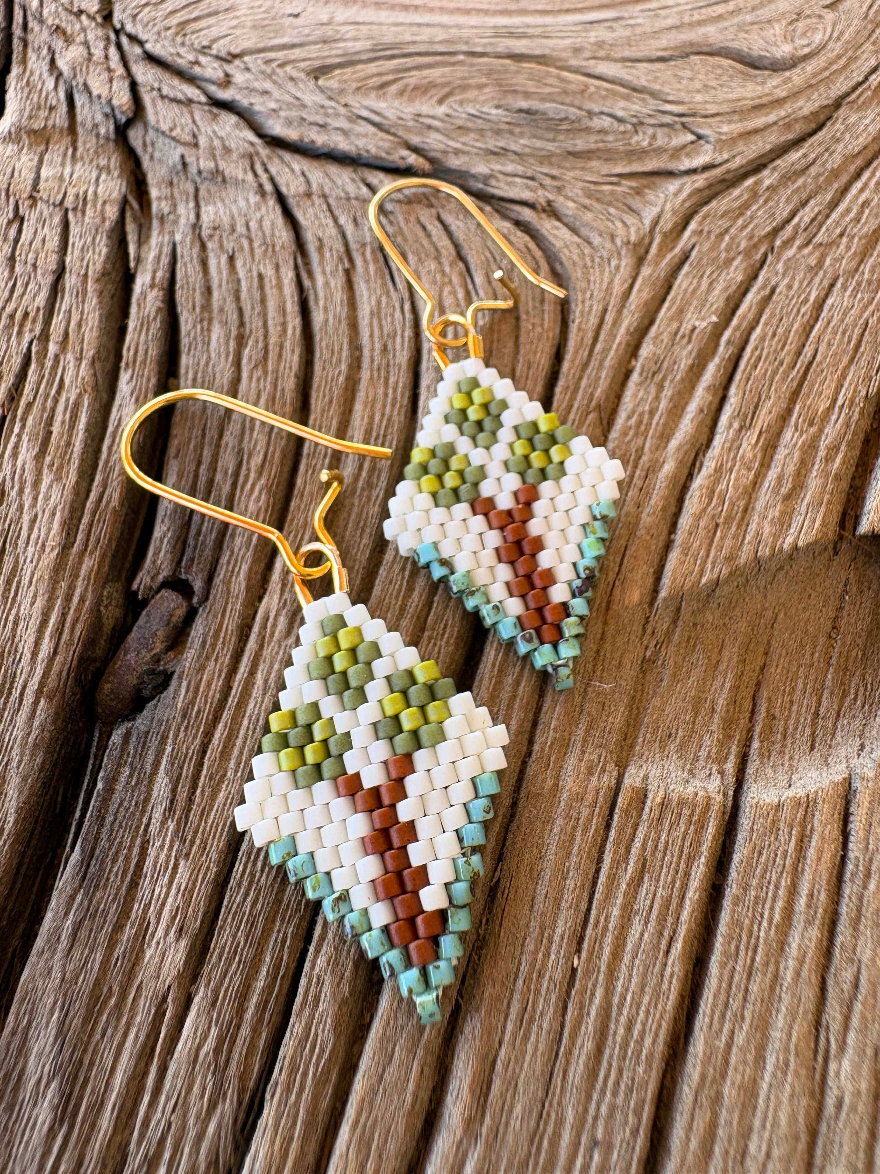 Calinnessee Designs Joshua Tree Beaded Earrings | S Turquoise available in Joshua Tree at JT Trading Post