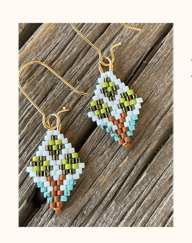 Calinnessee Designs XS Joshua Tree Beaded Earrings | Turquoise available in Joshua Tree at JT Trading Post