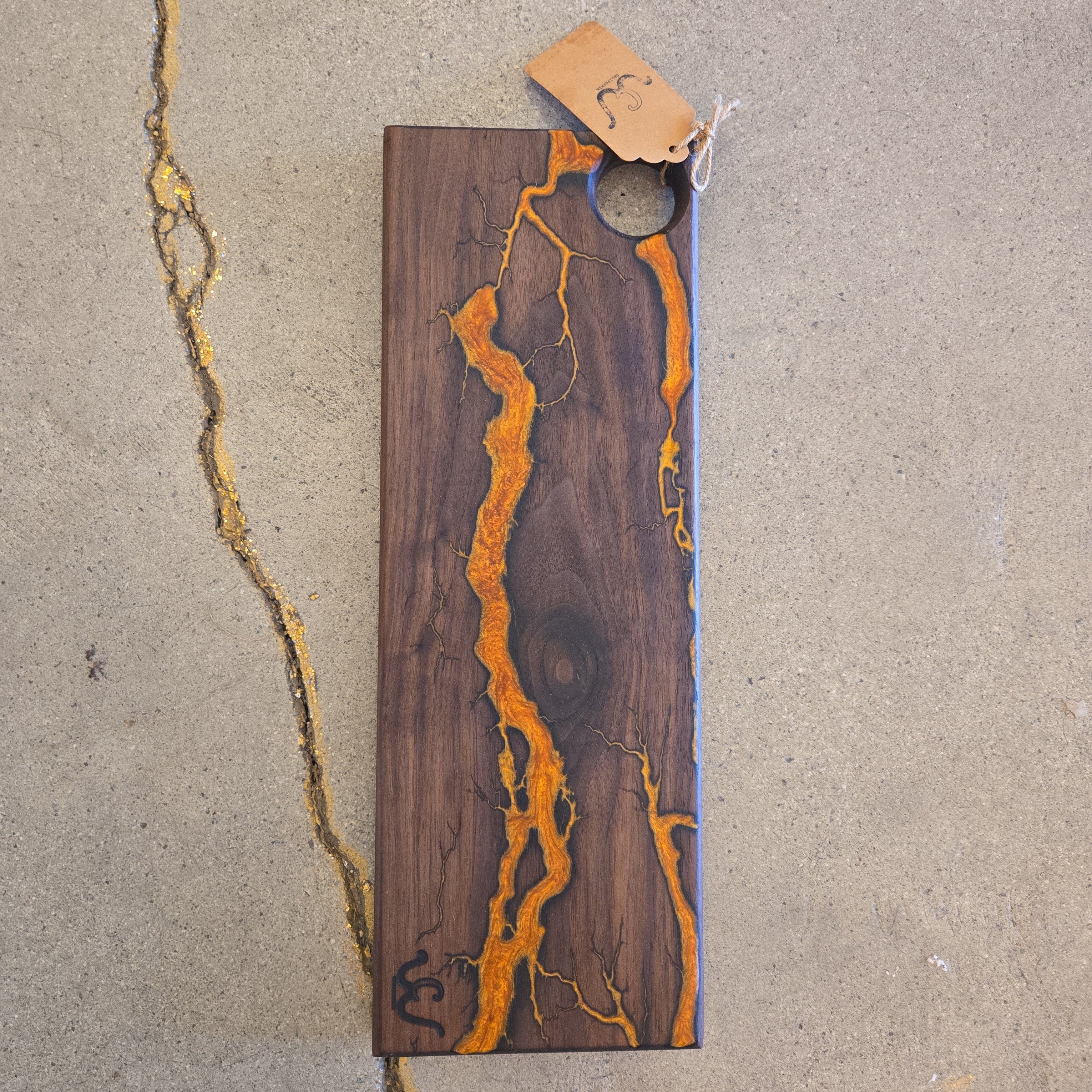 Cliffies Woodworking Long Walnut Board w/ Copper Gold available in Joshua Tree at JT Trading Post