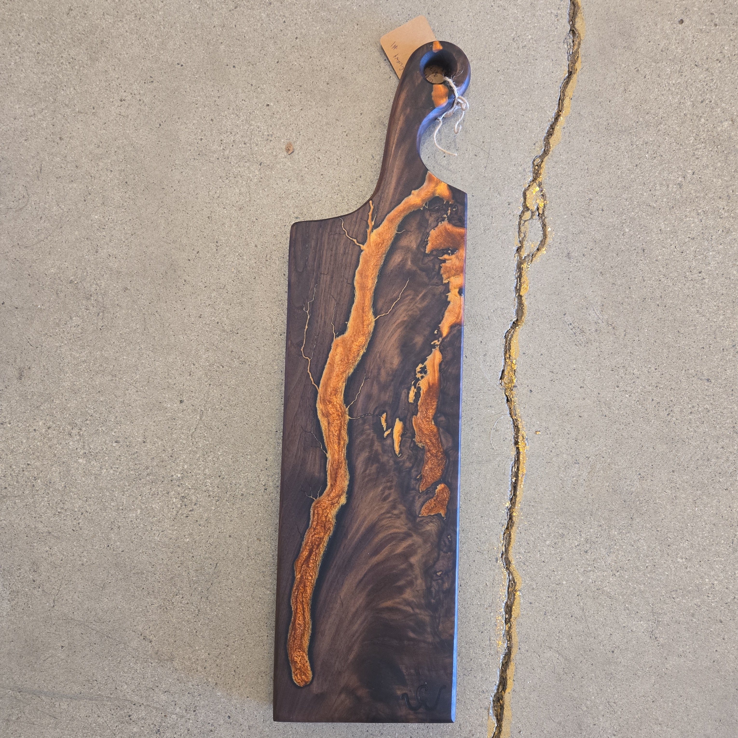 Cliffies Woodworking Long Walnut Curvy Handle Board - Copper Gold available in Joshua Tree at JT Trading Post