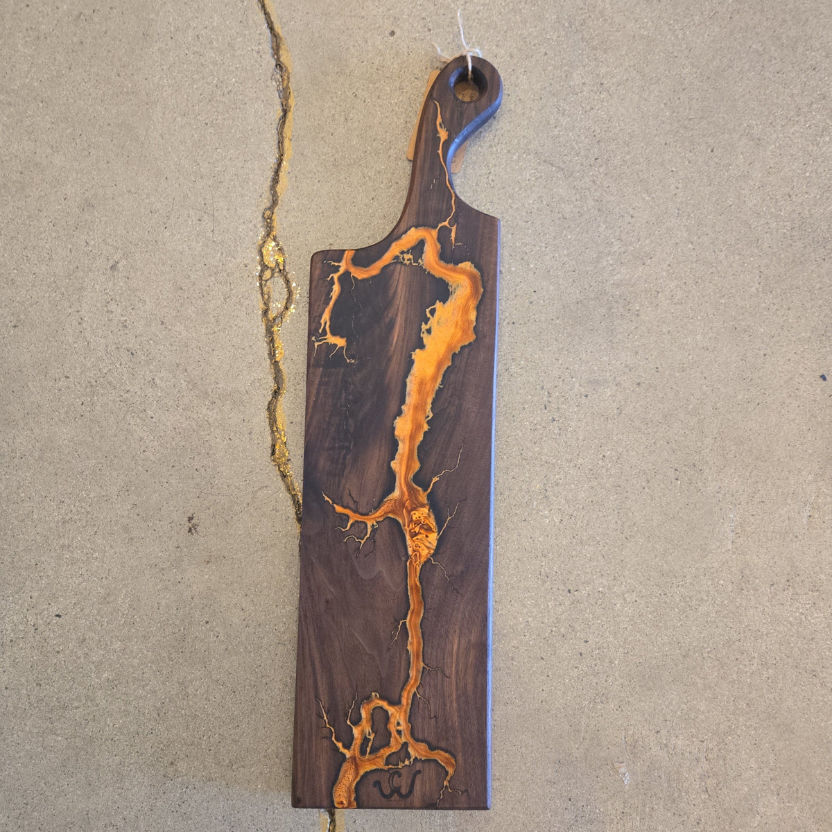 Cliffies Woodworking Long Walnut Curvy Handle Board - Copper Gold available in Joshua Tree at JT Trading Post