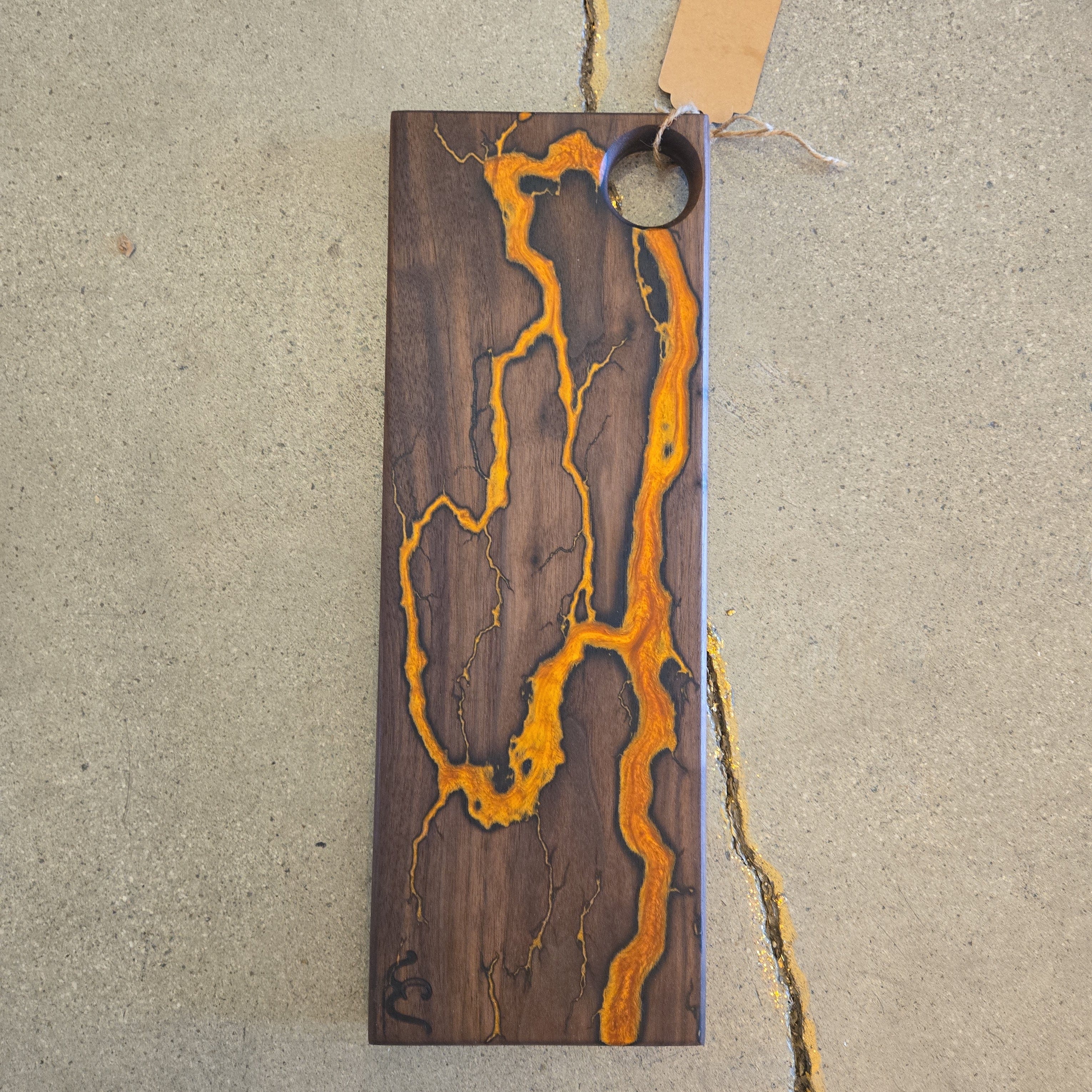 Cliffies Woodworking Long Walnut Board w/ Copper Gold available in Joshua Tree at JT Trading Post