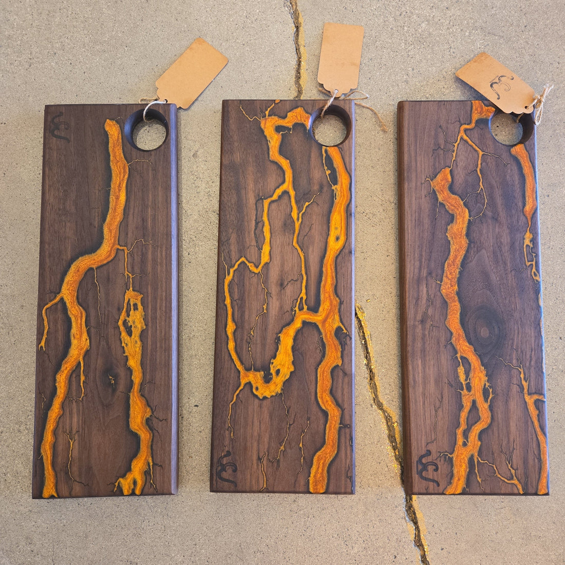 Cliffies Woodworking Long Walnut Board w/ Copper Gold available in Joshua Tree at JT Trading Post