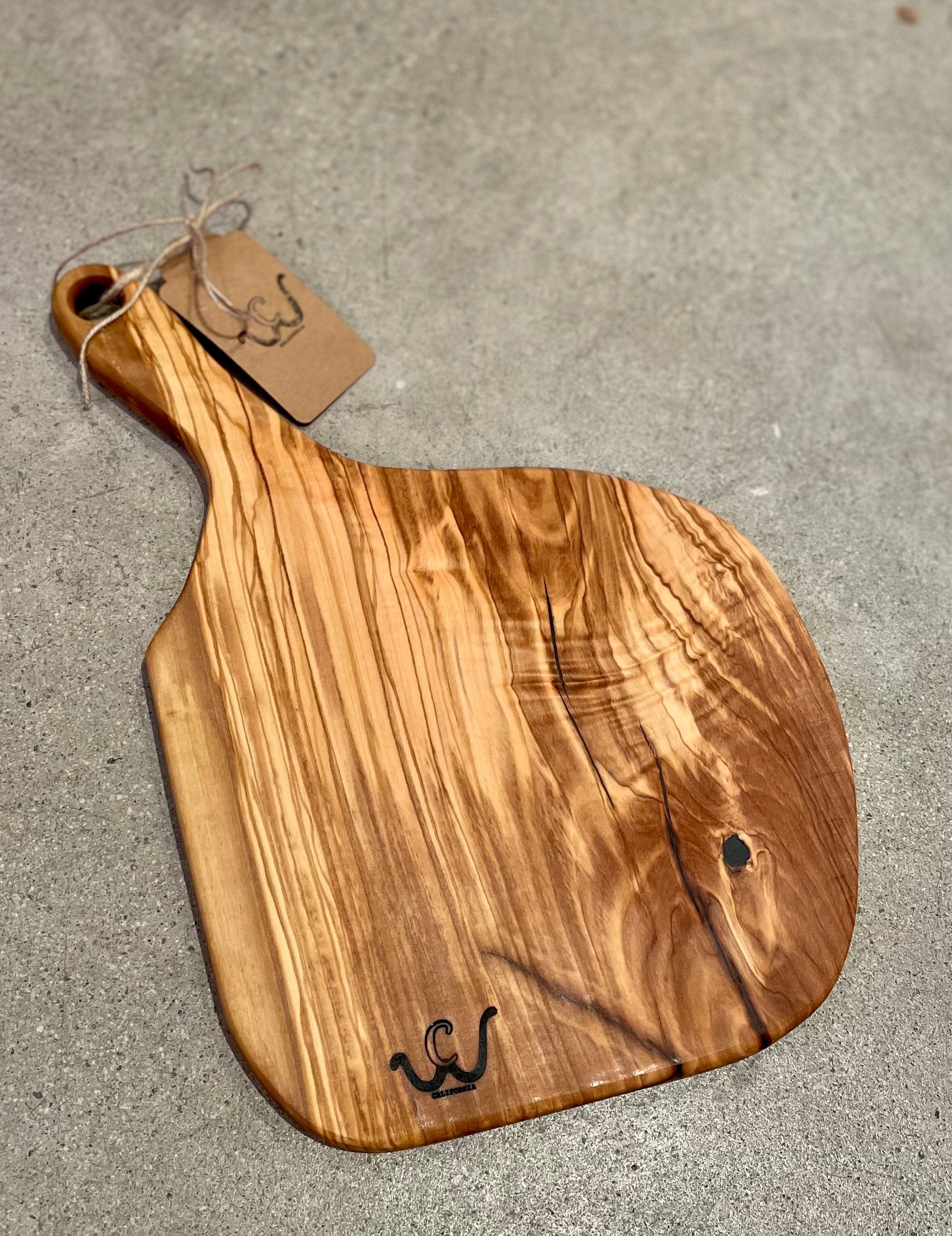 Cliffies Woodworking Olive Board with Hole Handle available in Joshua Tree at JT Trading Post