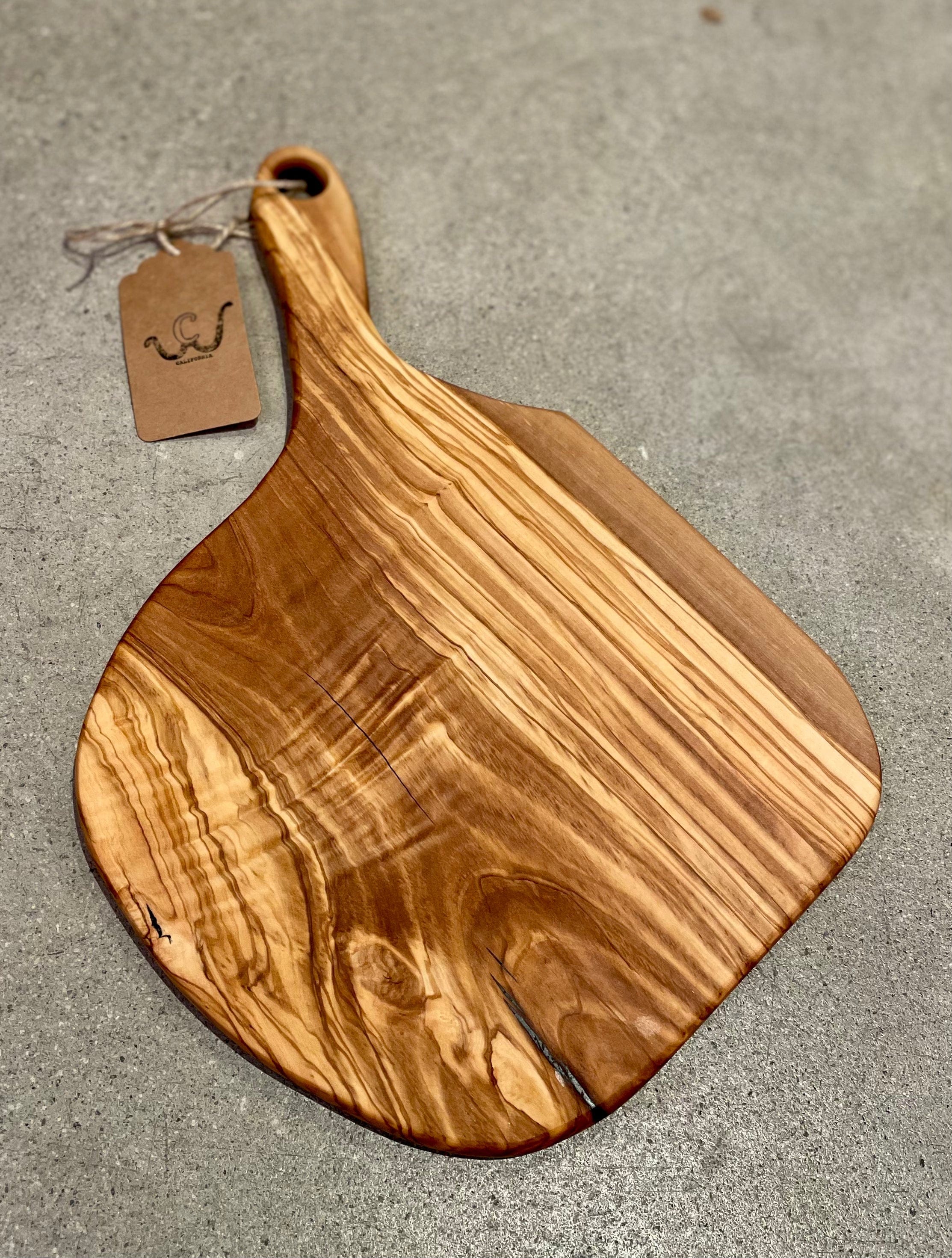 Cliffies Woodworking Olive Board with Hole Handle available in Joshua Tree at JT Trading Post
