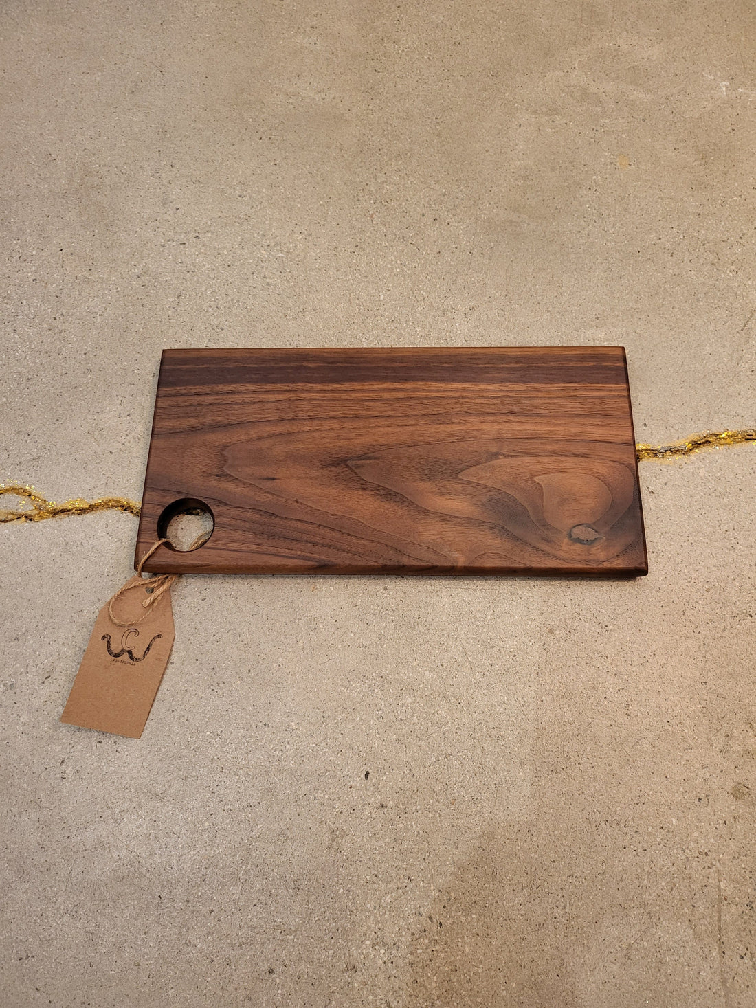 Cliffies Woodworking Walnut Rectangle Board with Rust available in Joshua Tree at JT Trading Post