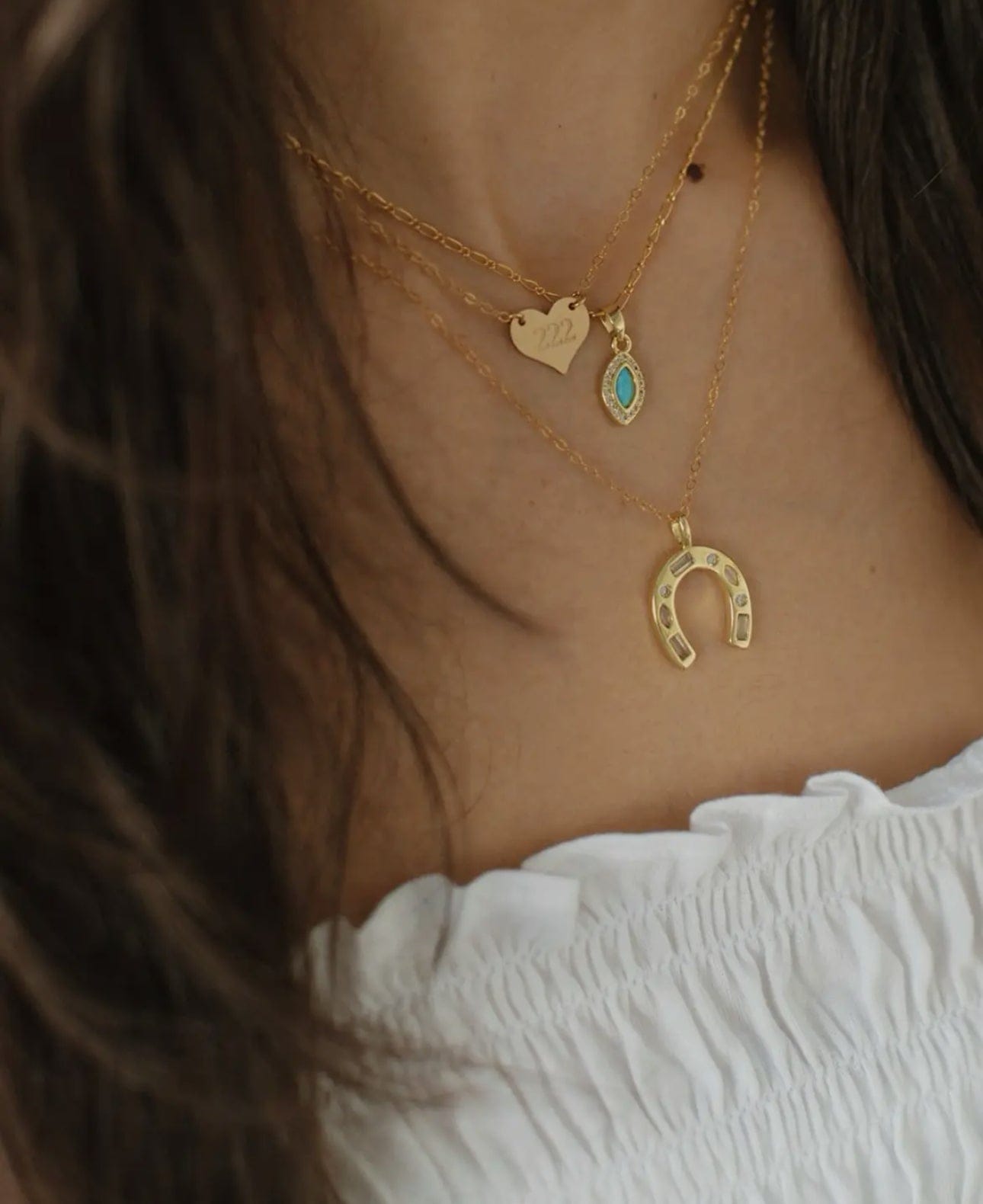 Desert Lux Angel Number Heart Pendant Necklace available in Joshua Tree at JT Trading Post