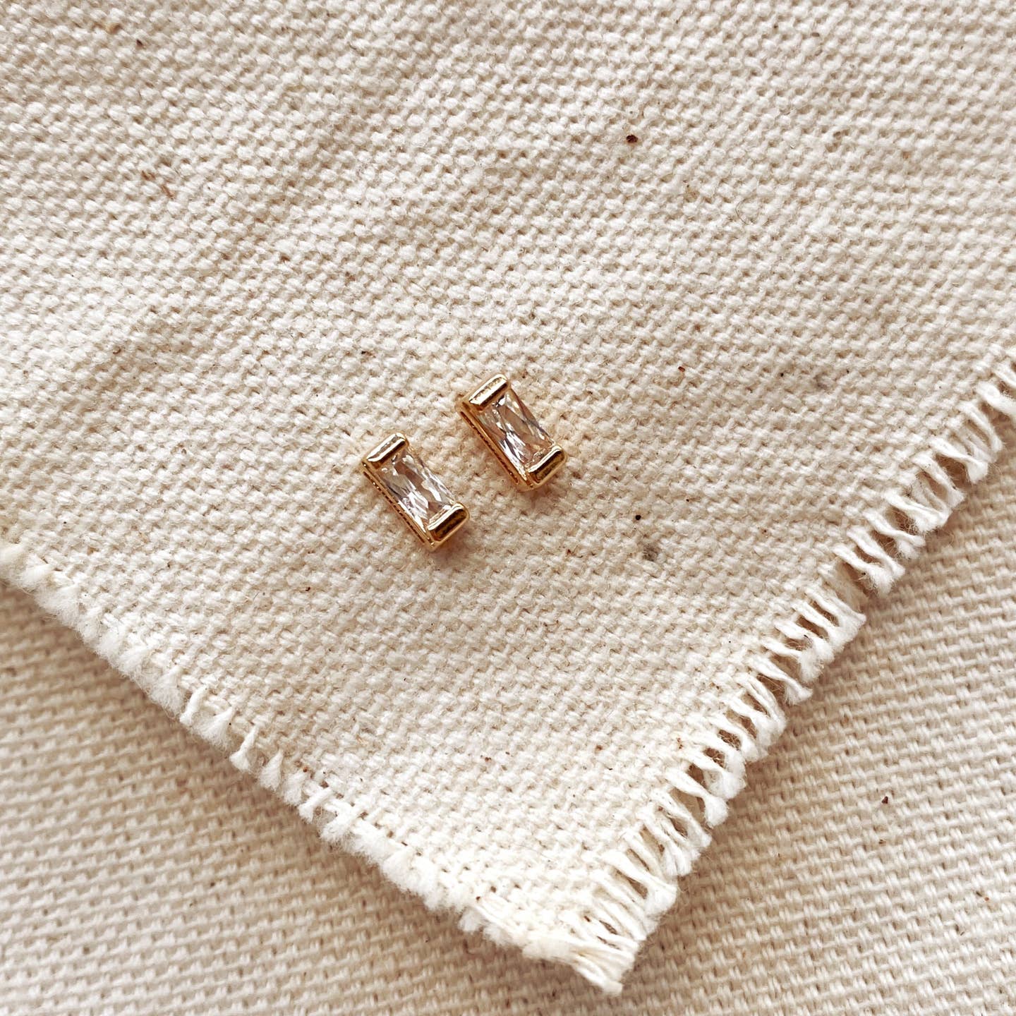 Desert Lux Cubic Zirconia Baguette Stud Earrings available in Joshua Tree at JT Trading Post